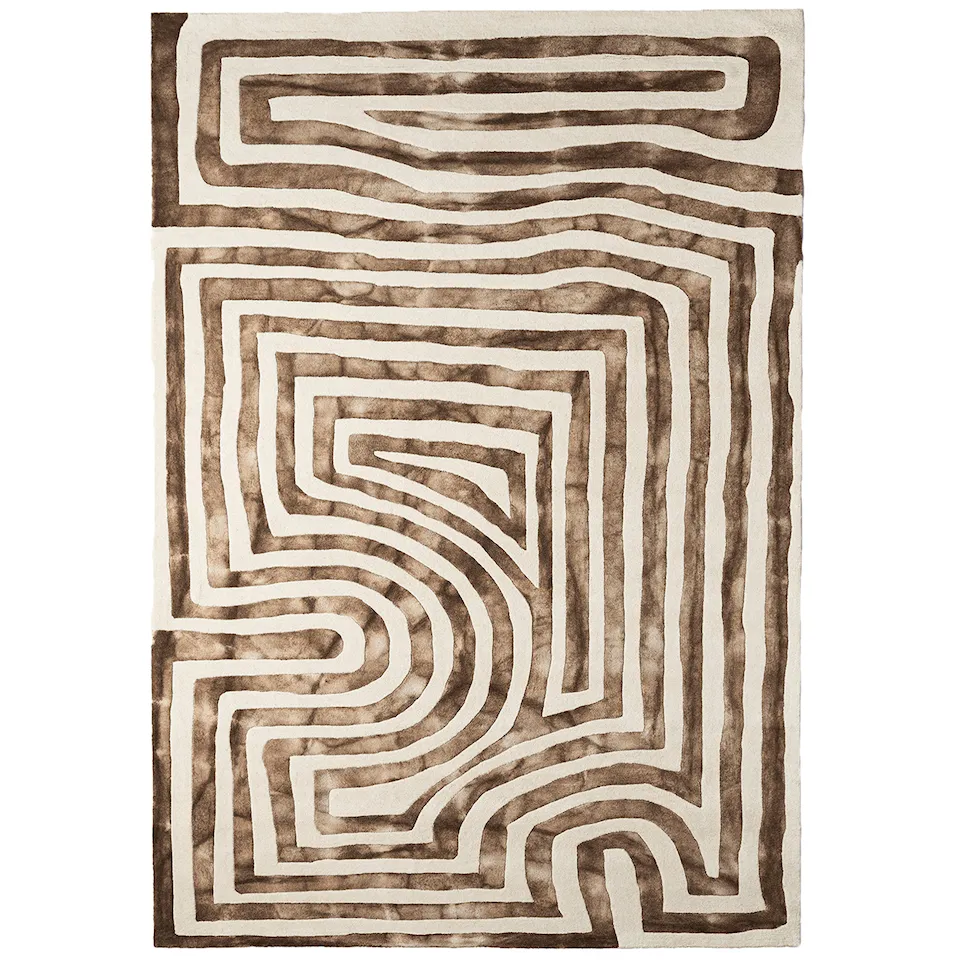 Psychedelic Labyrinth Beige ullmatta