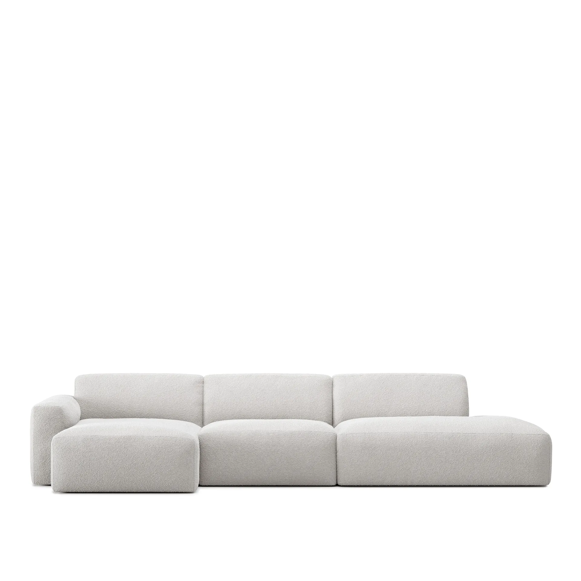 Brick 3-Seater Chaise Lounge Open End Right - NO GA - NO GA