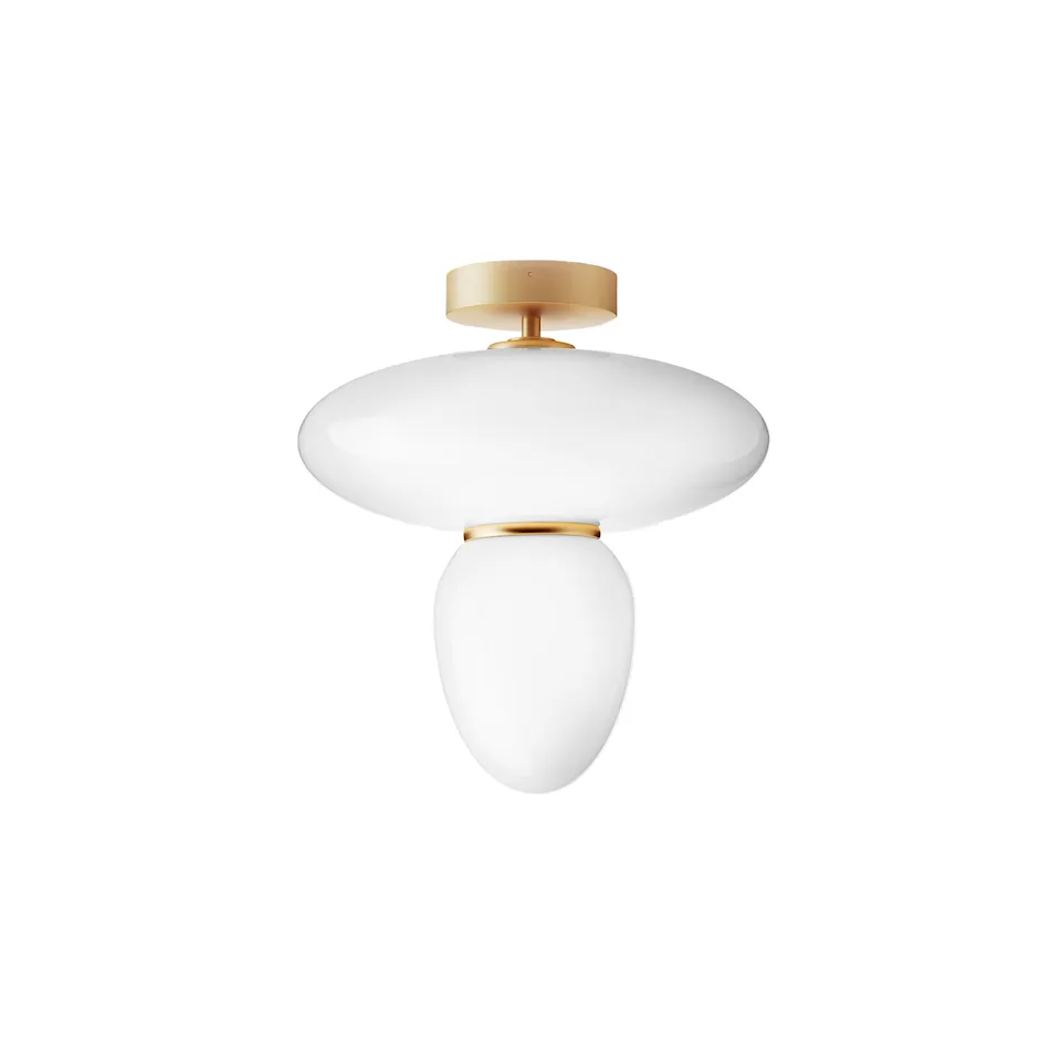 Rizzatto 42 Satin Brass/Opal White