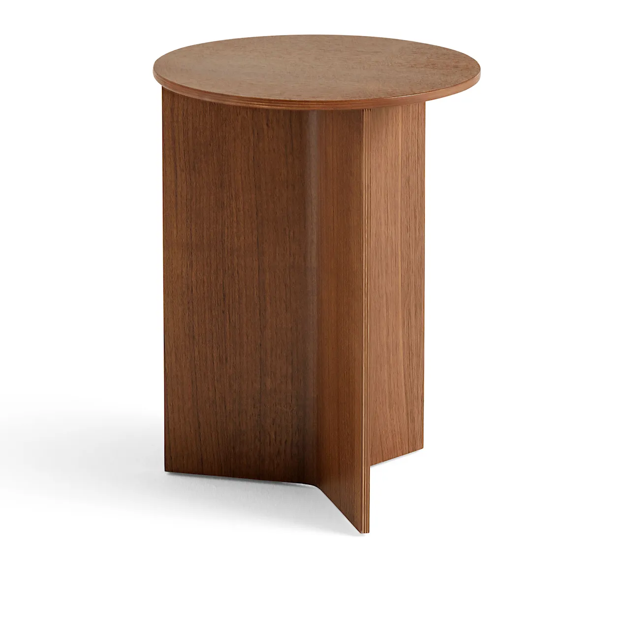 Slit Table Wood Round Walnut