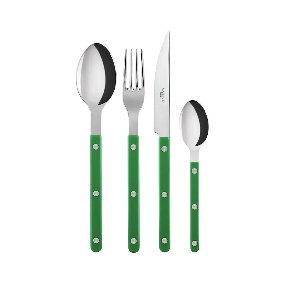 Bistrot solid bestickset 24 delar garden green