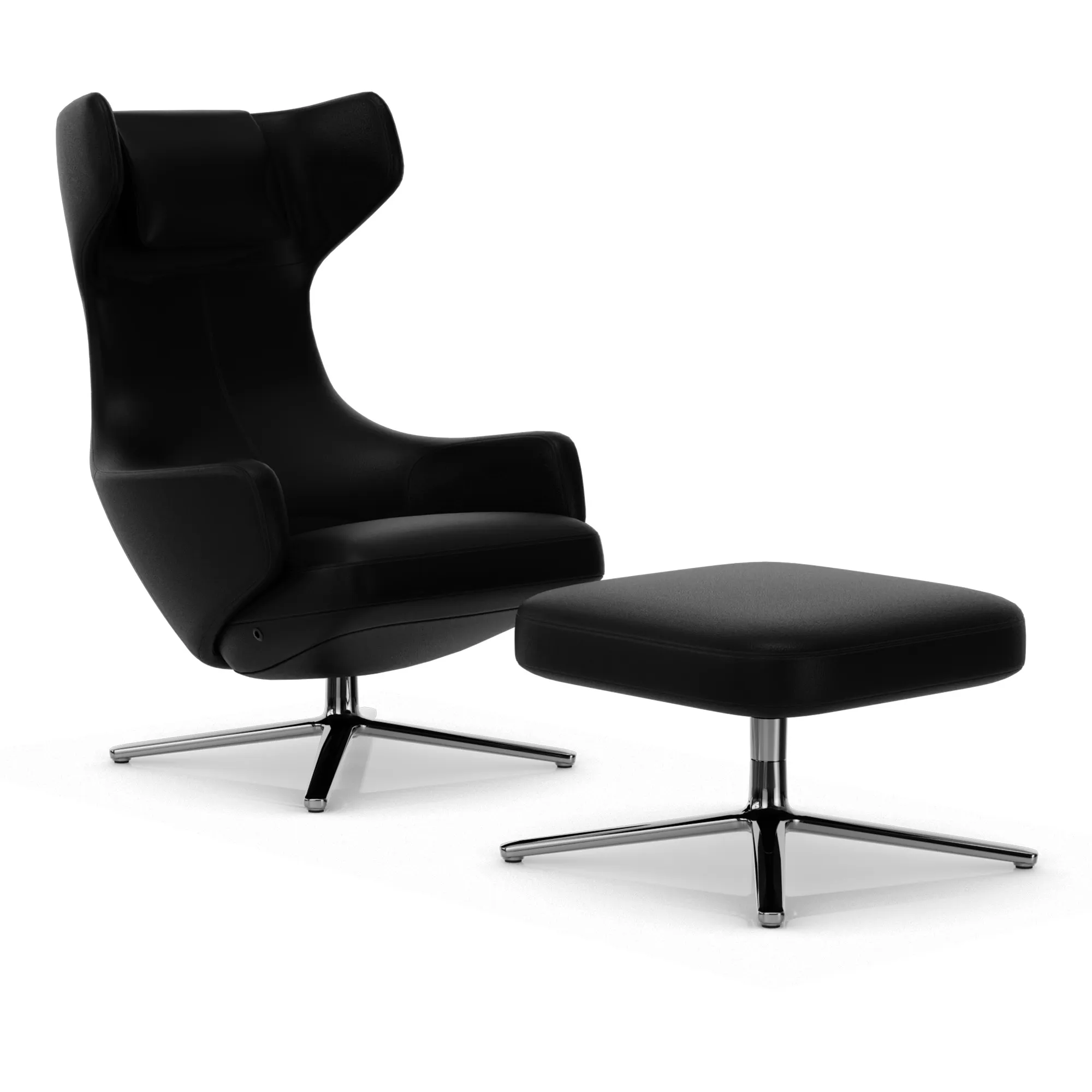 Grand Repos fåtölj & Repos Ottoman fotpall Polished - 1