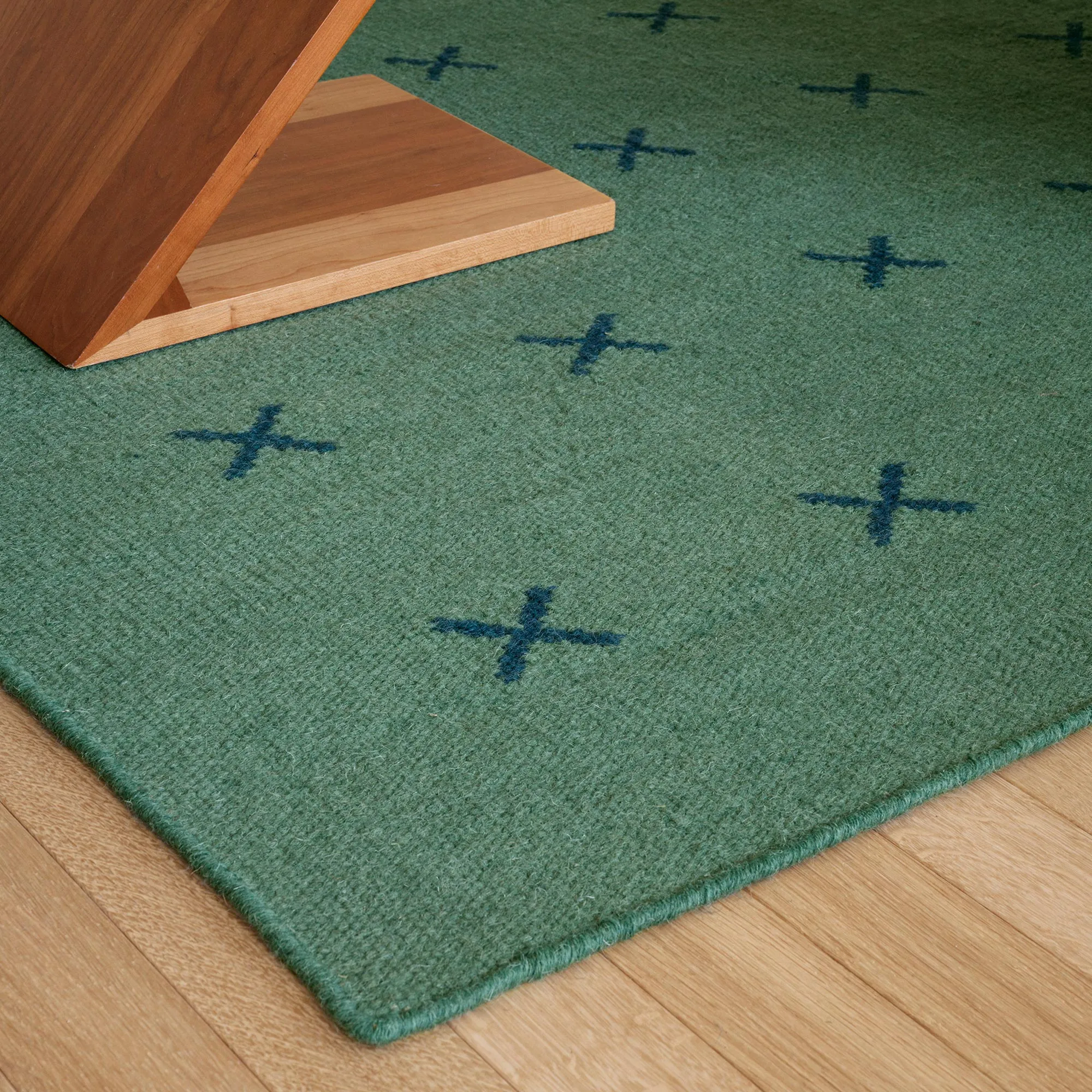 Cross Green/Deep Teal ullmatta