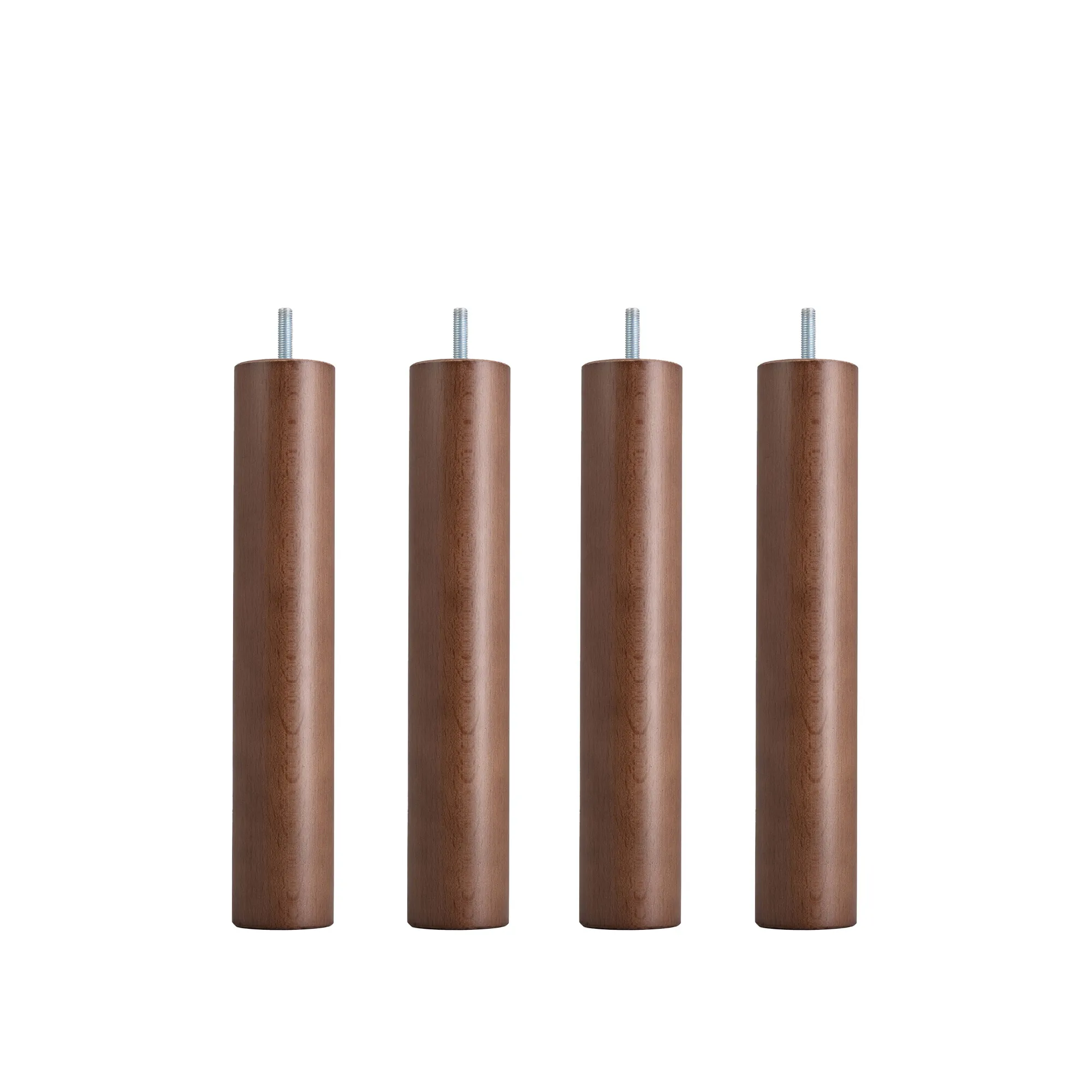 Dux SC sängben rund valnöt 4-pack - 1