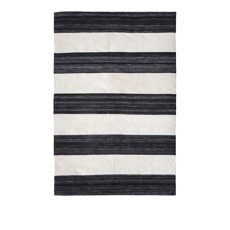 Outdoor Stripe Rug Black/White