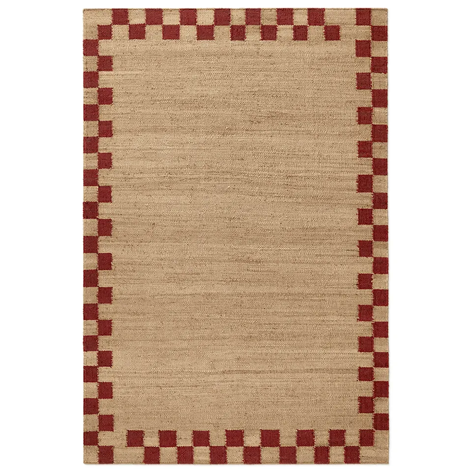 Jute Border Red matta