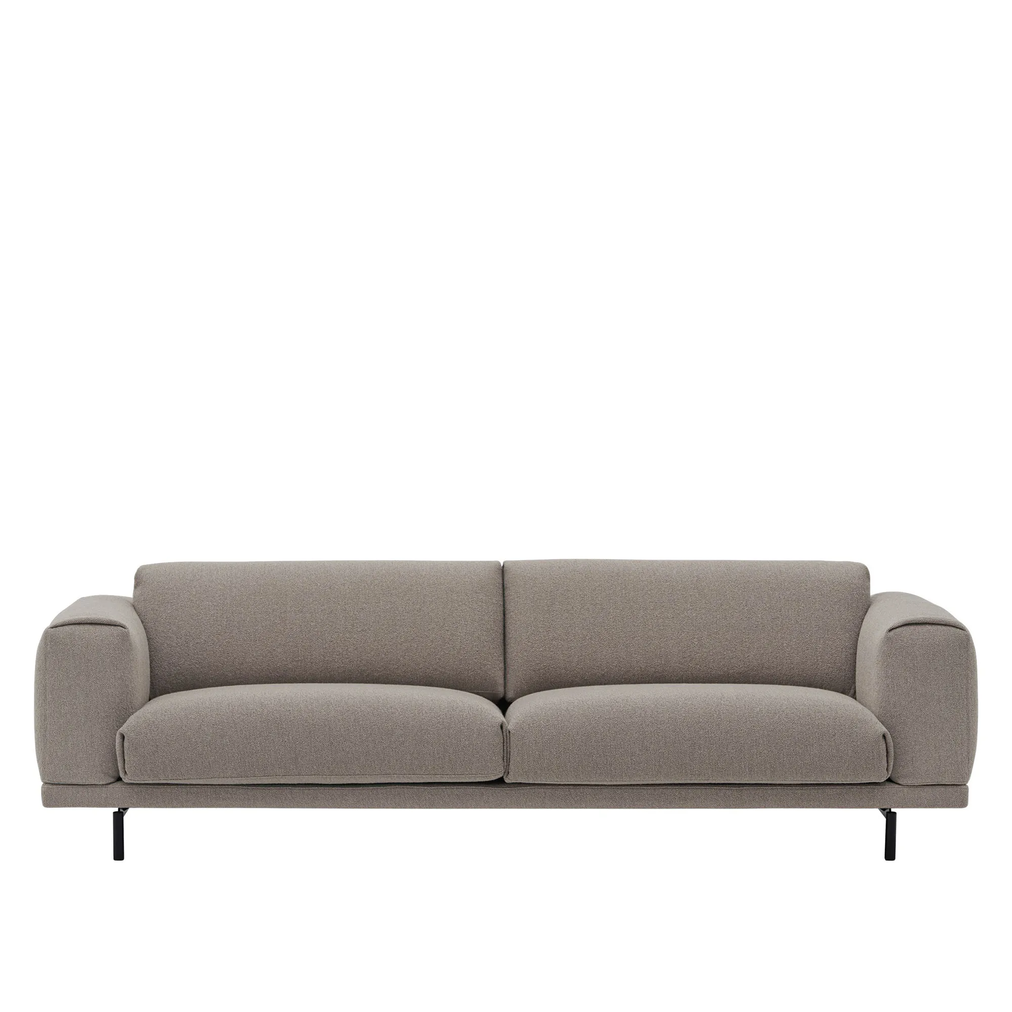 Rest soffa 3-sits svart metallbas - 1
