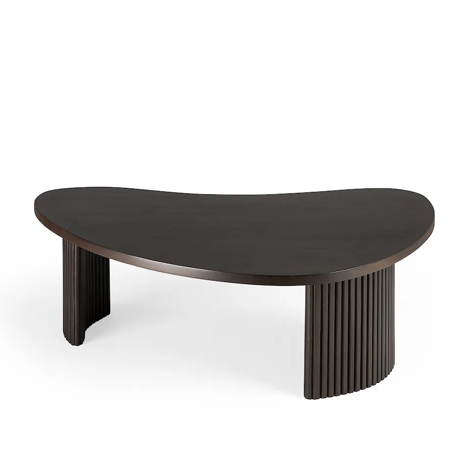 Mahogany Boomerang Dark Brown Coffee Table 85X77