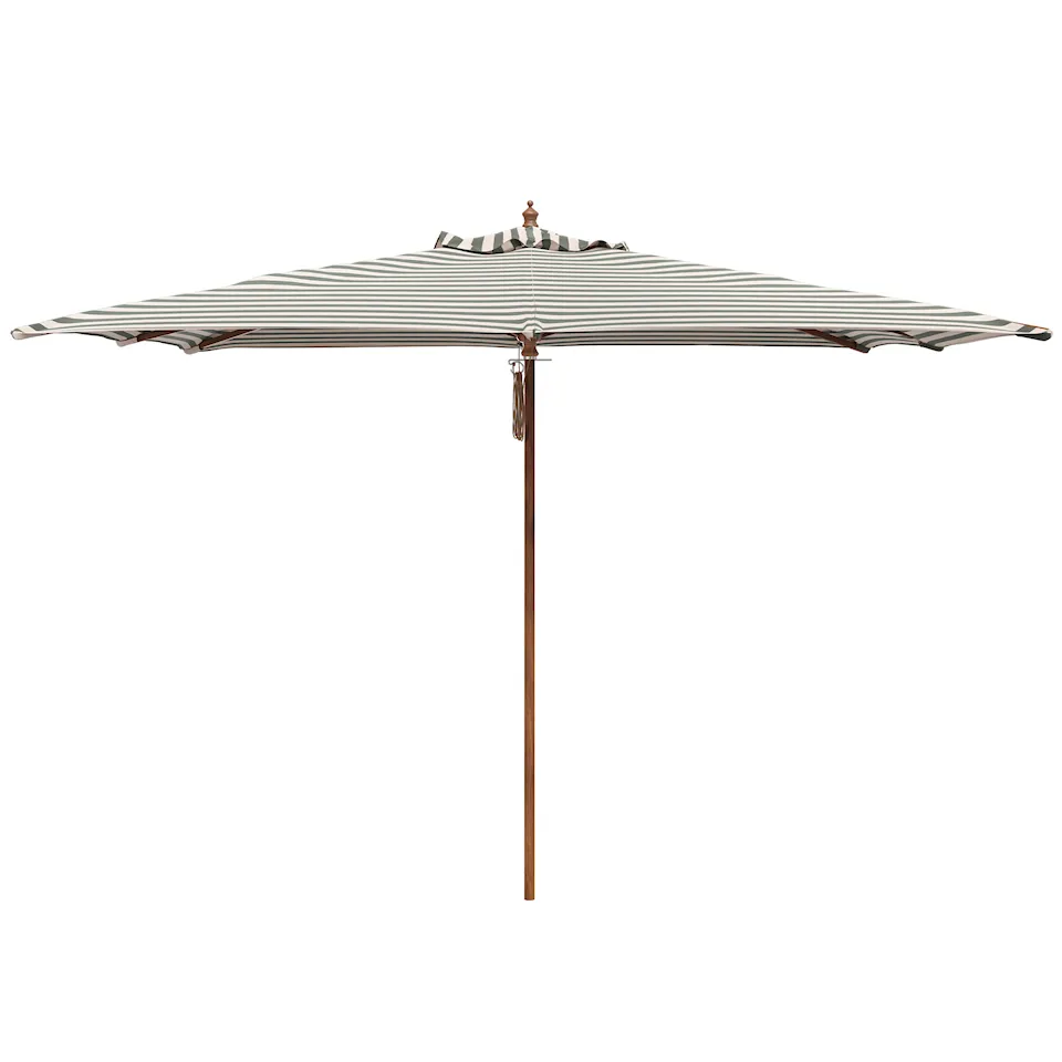 Messina parasoll 300x300 cm Light Apricot / Dark Green Stripe