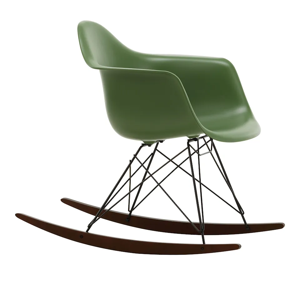 Eames Plastic Armchair RAR - 48 Forest - Basic Dark Base - Dark Maple
