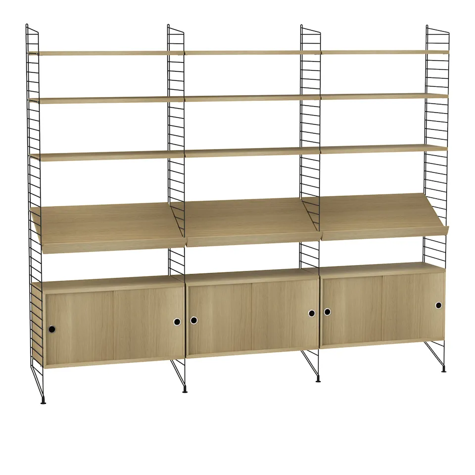 Vardagsrum hyllsystem G ek/svart
