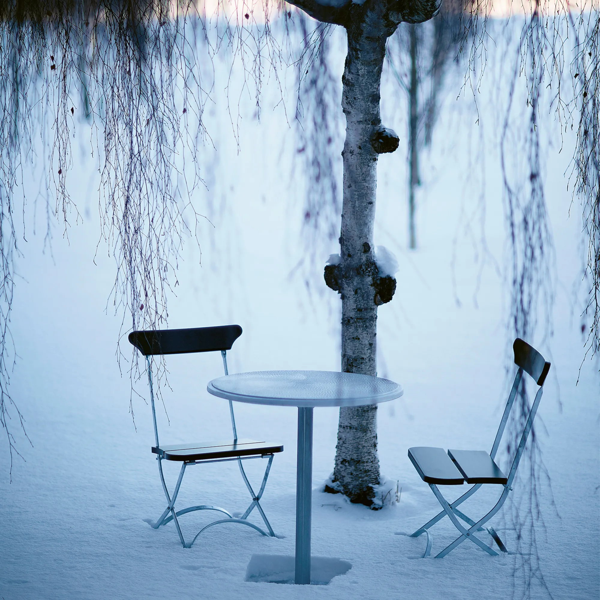 Classic No. 2 trädgårdsstolar 2 st & Classic cafébord Ø50 cm - 8