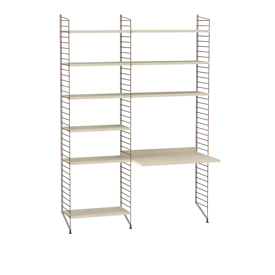 Kontor hyllsystem B ask/brun