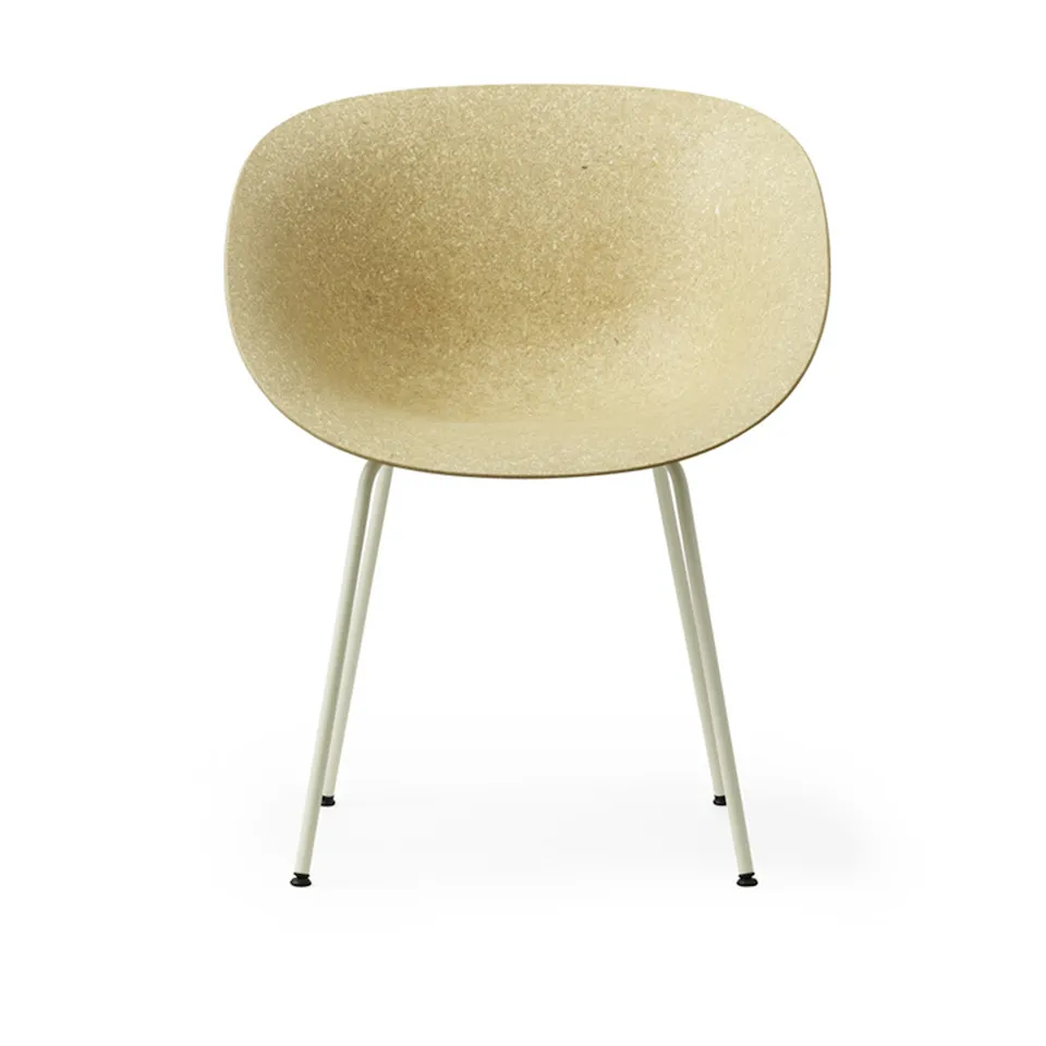 Mat Armchair Cream Steel