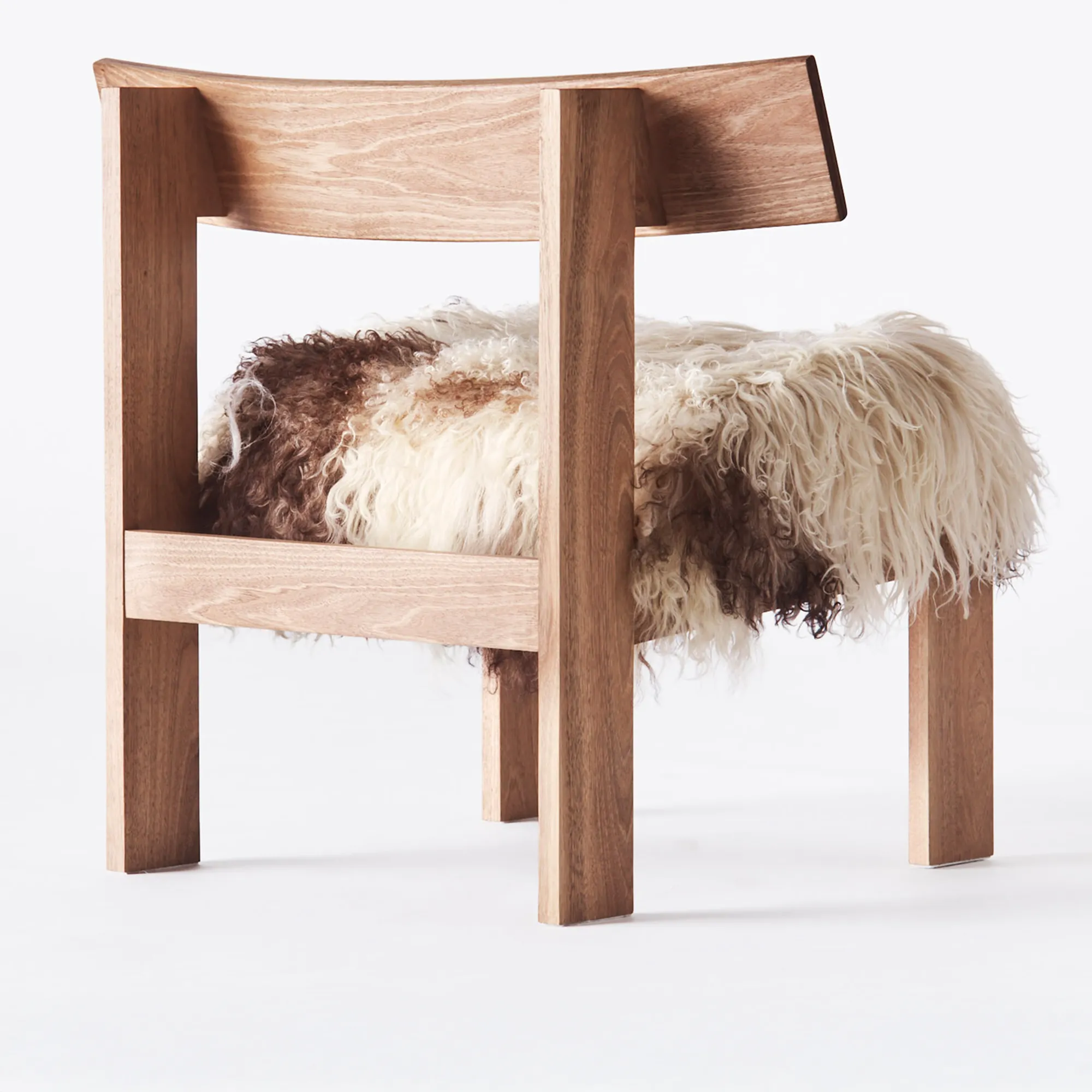 Easy chair - Walnut with Sheep Fur - 4