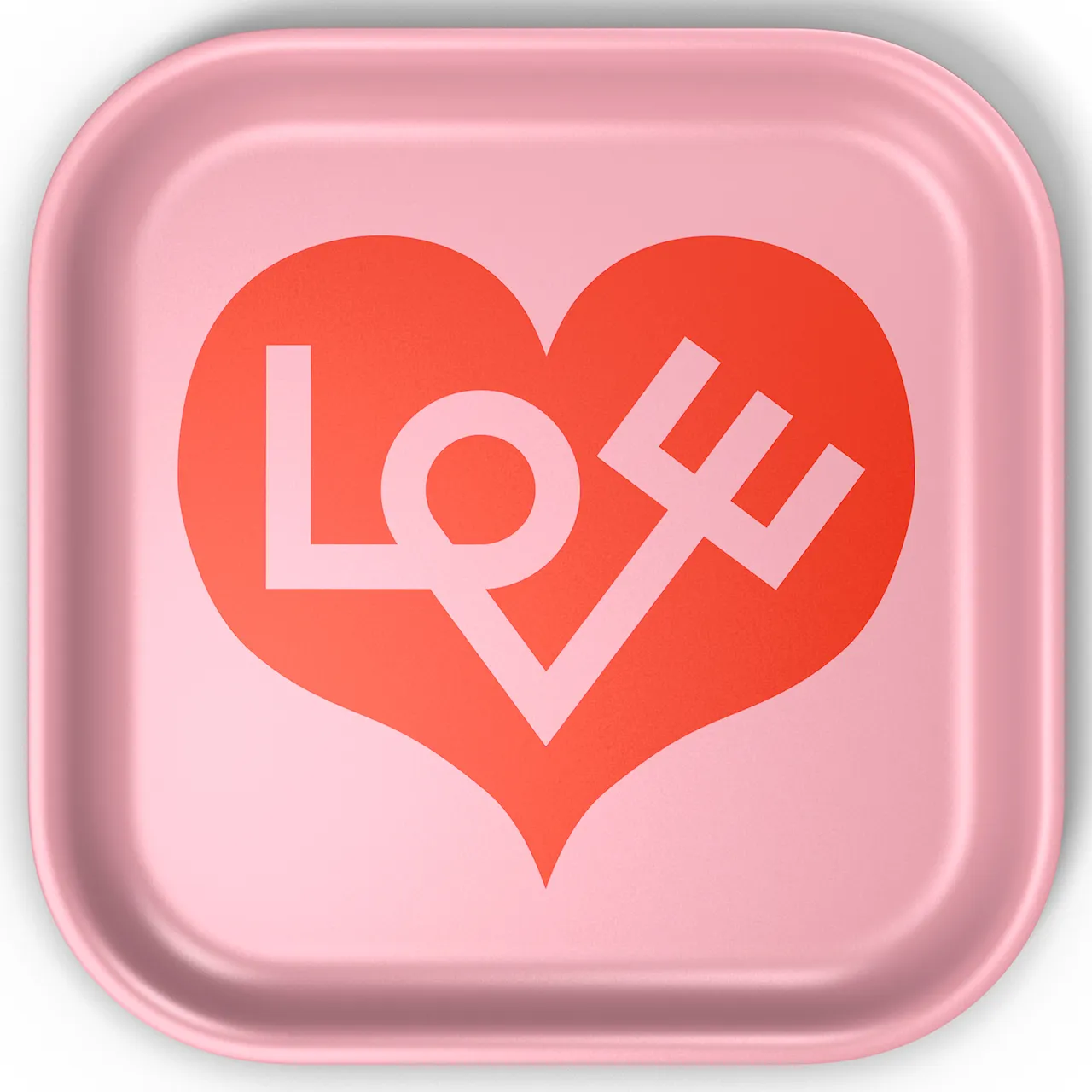 Classic bricka Small Love Heart