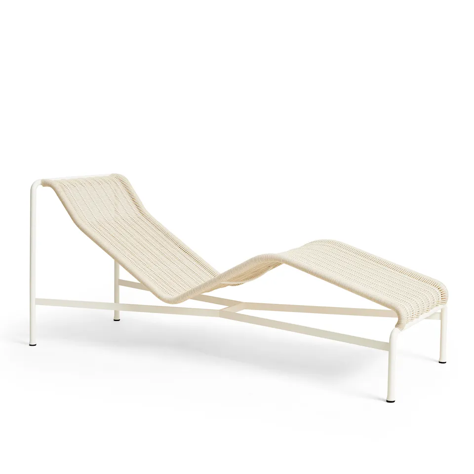 Palissade cord chaise longuestol - Cream White