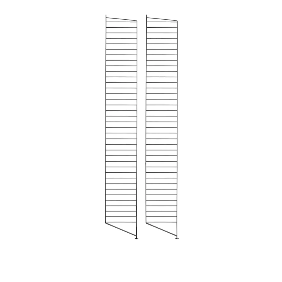 Golvgavel 200 x 30 cm 2-pack svart