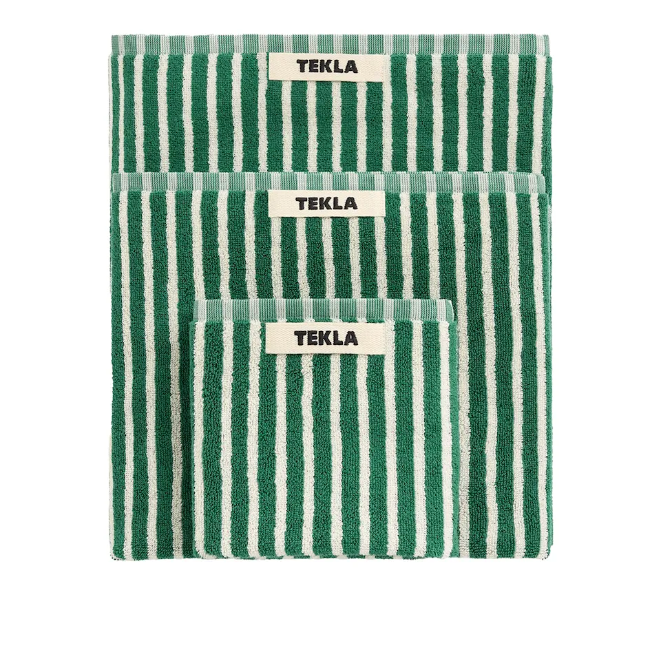 Terry Teal Green Stripes handduk