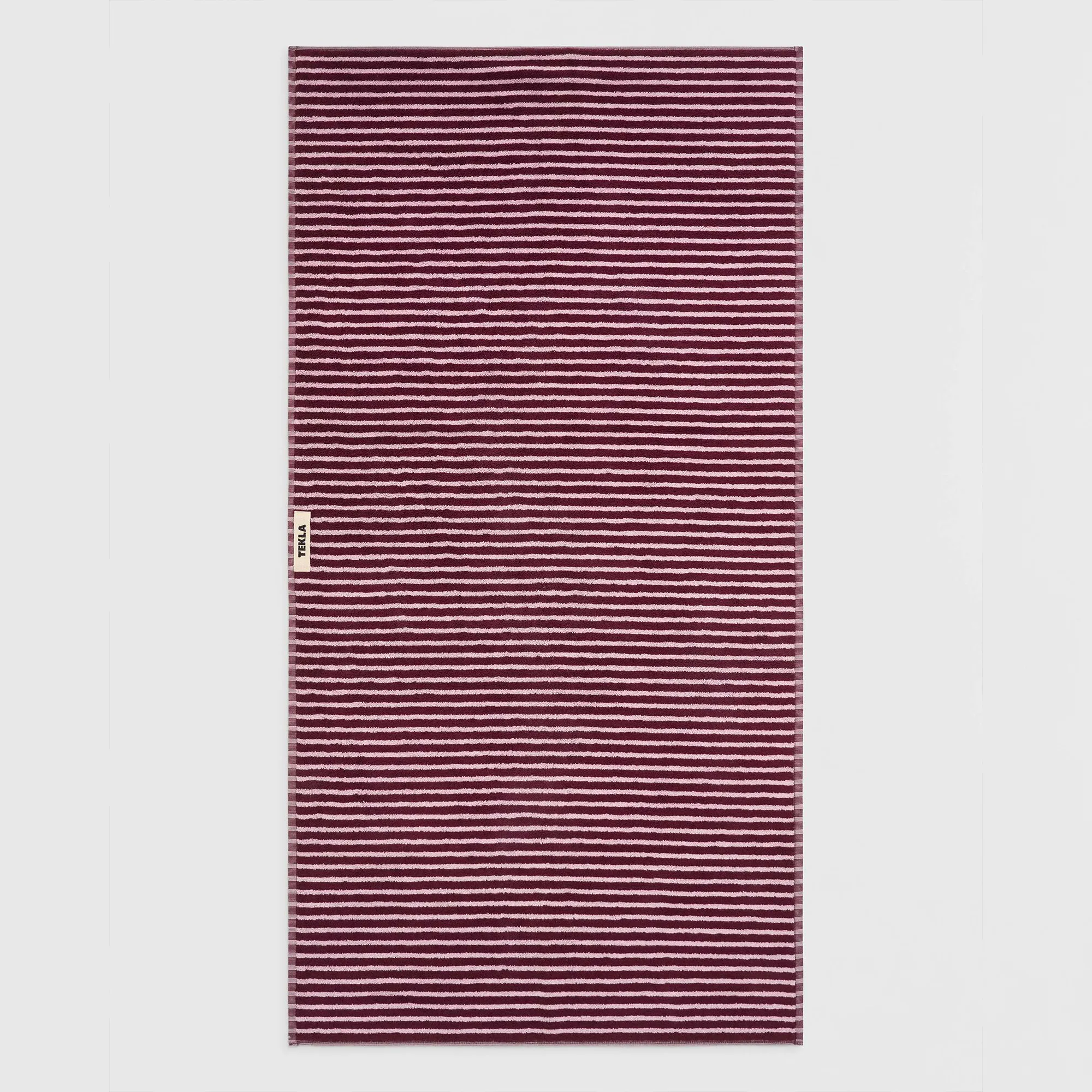 Terry Red & Rose Stripes handduk - 8