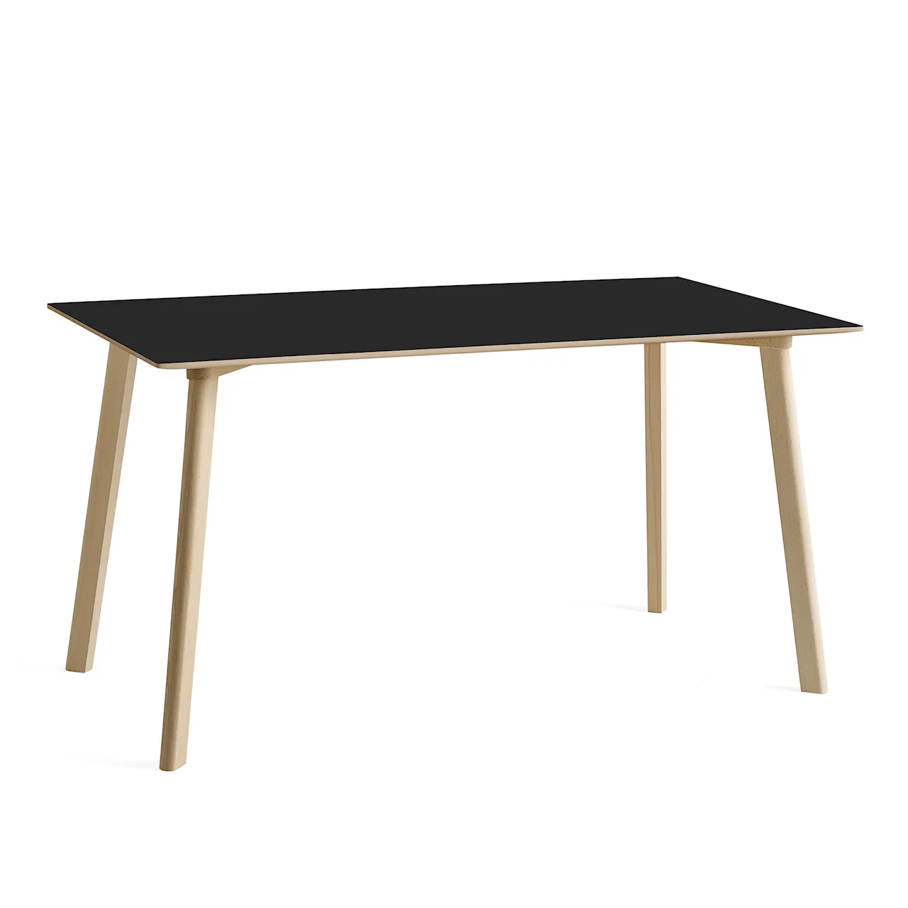 CPH Deux 210 2.0 Table Ink Black Lacquered Beech Frame L140 X W75 X H73 Ink Black Top Ink Black Lacquered Beech Edge