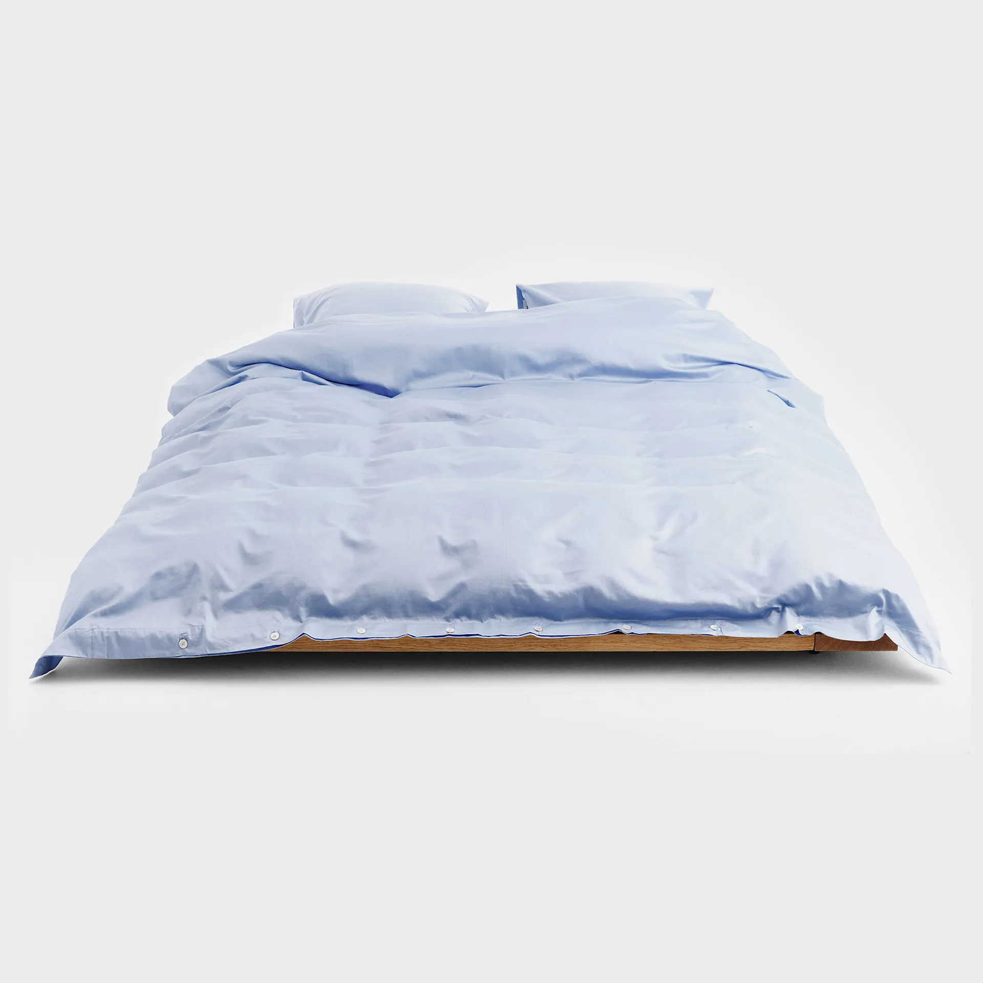 Cotton Sateen Duvet Covers Solid Evening Blue - TEKLA - NO GA