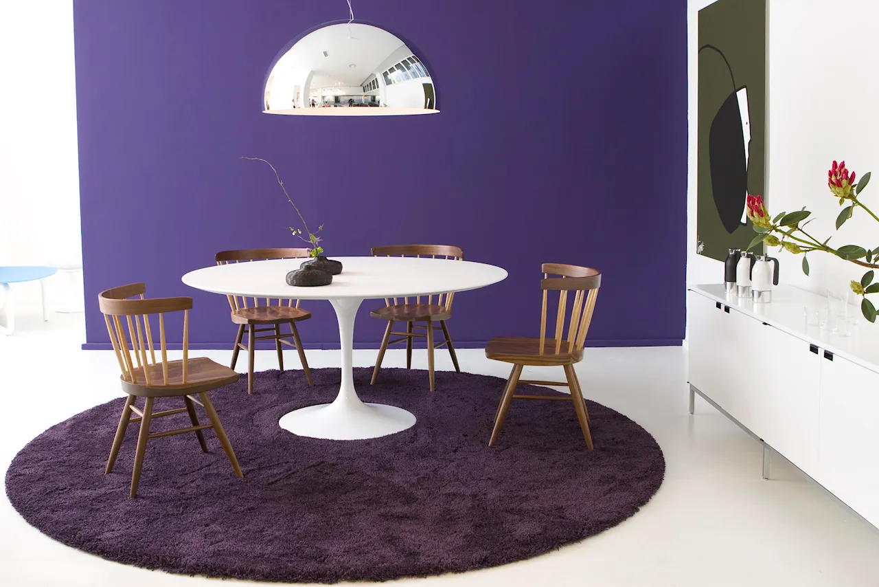 Saarinen Round Dining Table, Ø 120 cm, White Laminate Top