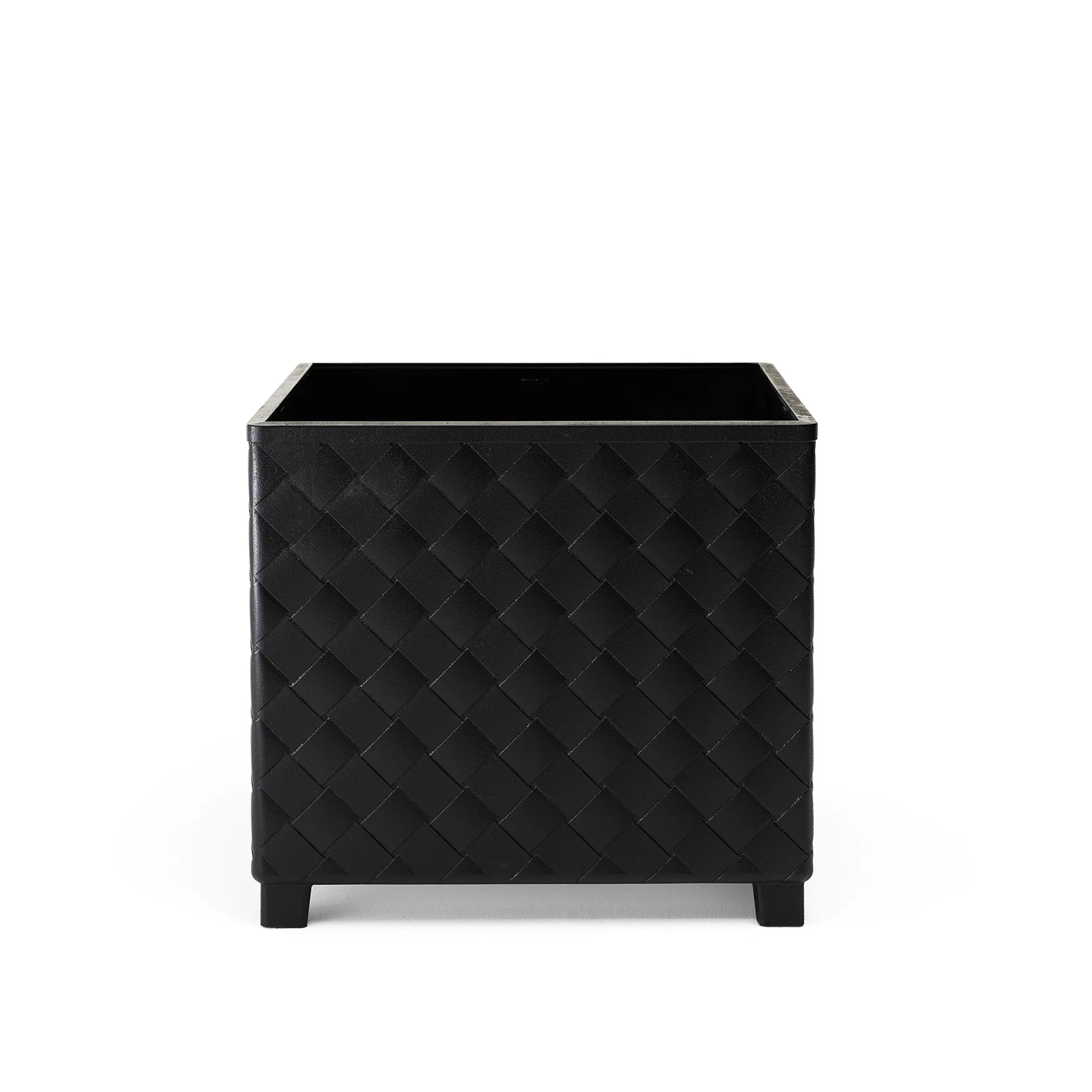 Näver Svartlackerad Aluminium Växtkärl - 1