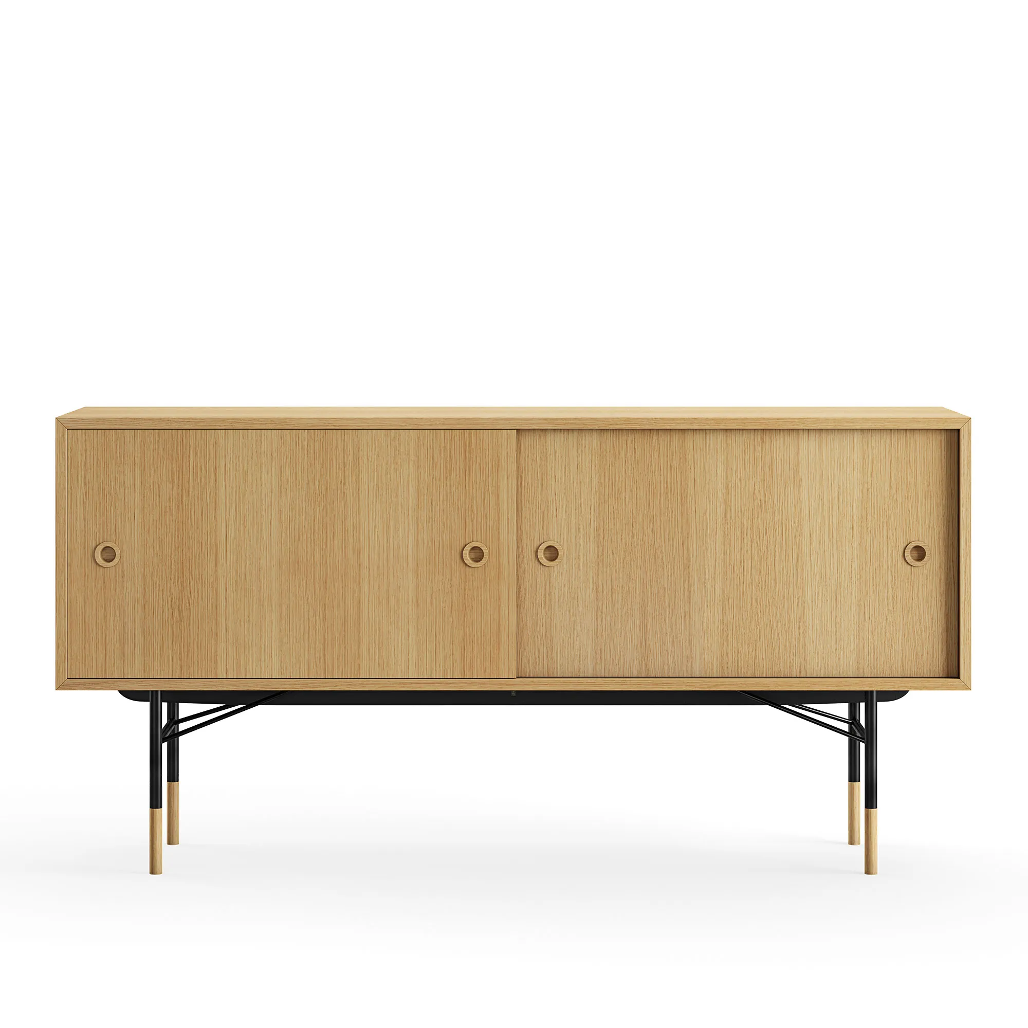 Sideboard utan lådor Dark oiled oak Veneer - 1