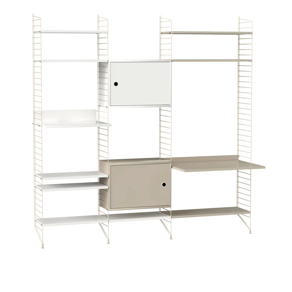 Vardagsrum hyllsystem P beige/beige