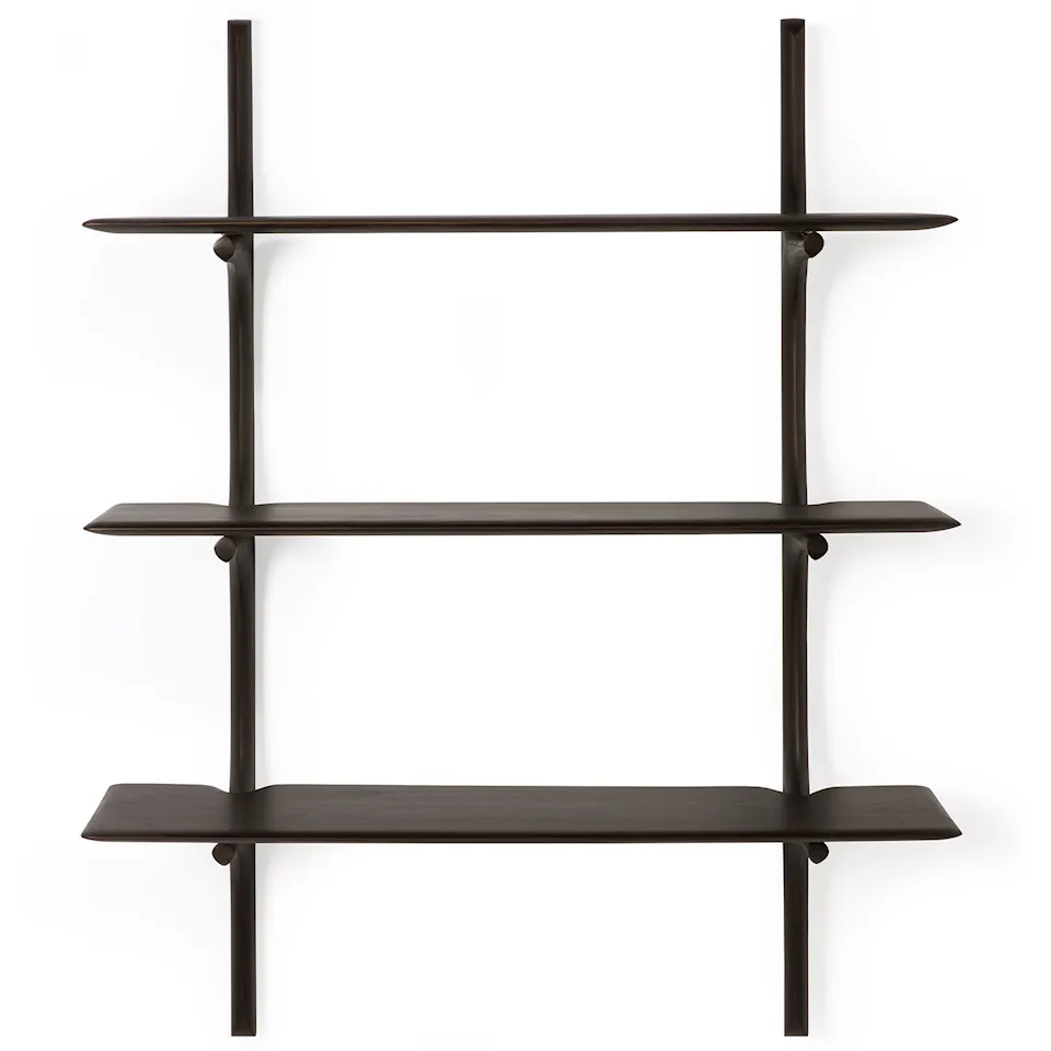 PI Wall Shelf Mahogany Dark Brown