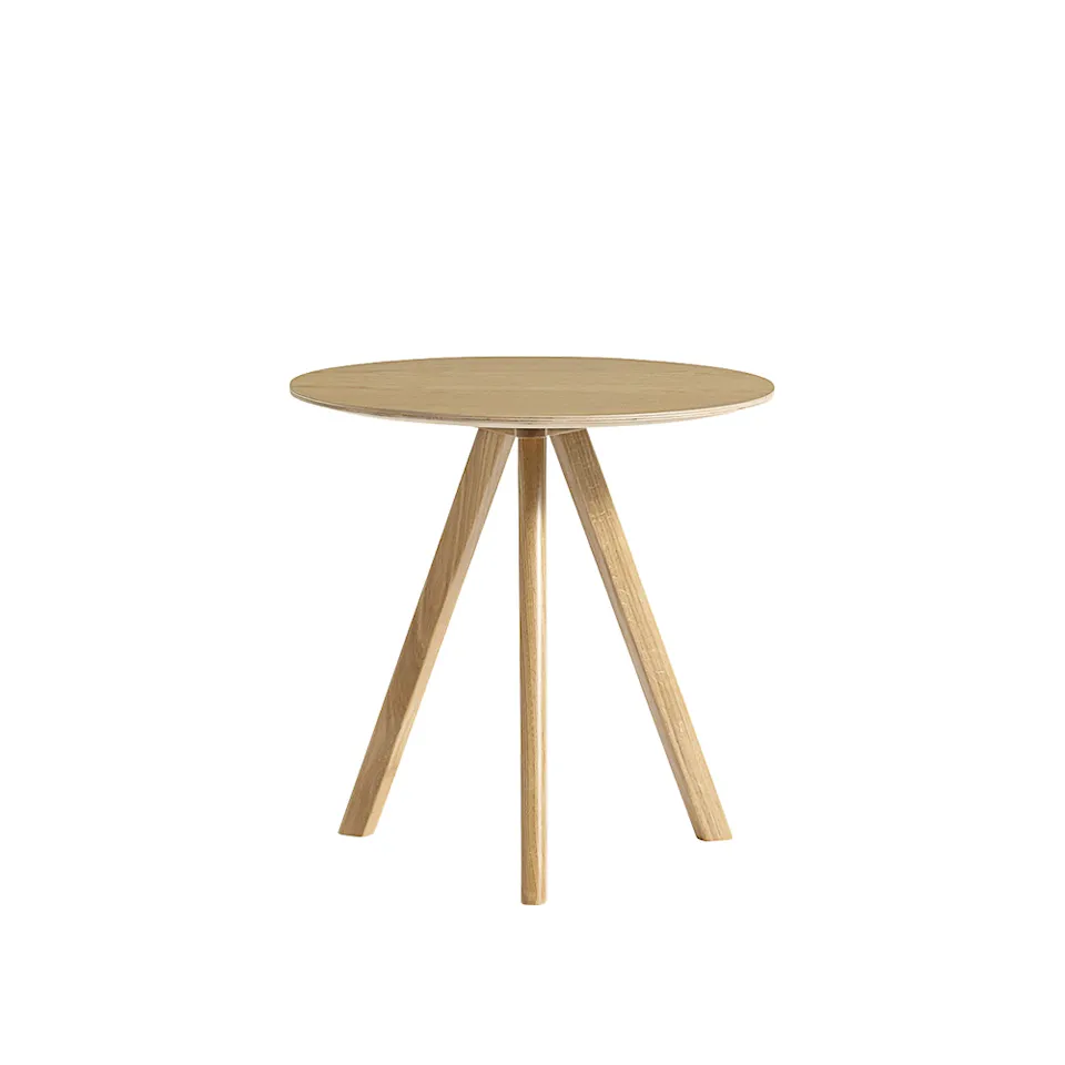 CPH20 2.0 Coffee Table Lacquered Oak Frame Ø50 X H49 Lacquered Oak Veneer Top Lacquered Edge