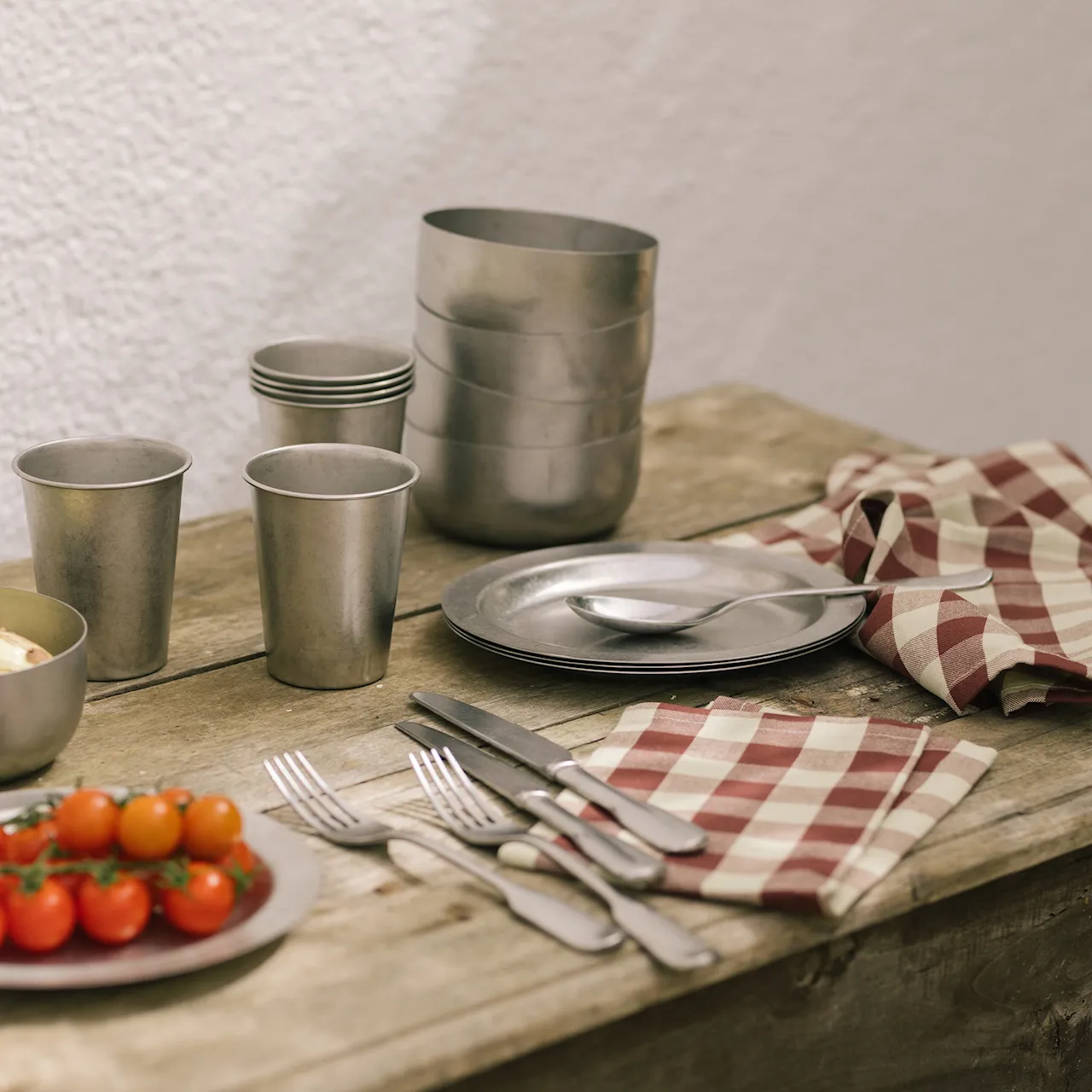 Bothy Check tygservetter 4-pack