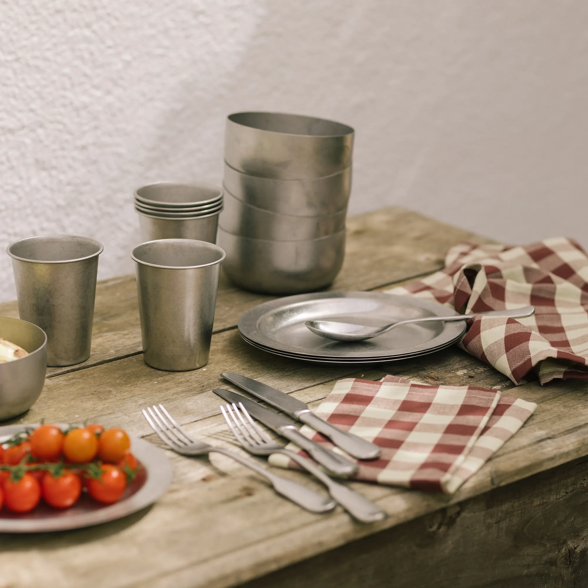 Bothy Check tygservetter 4-pack