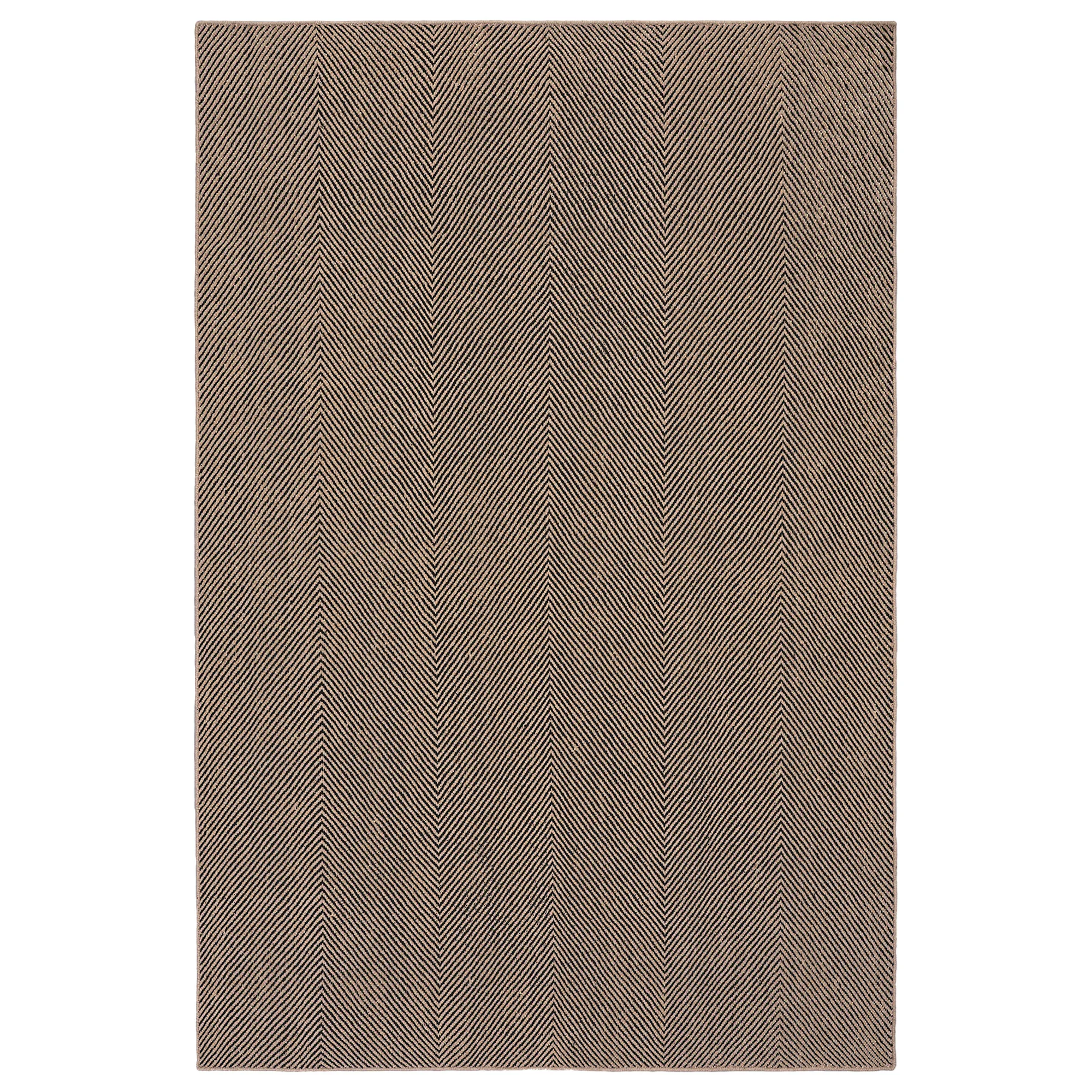 Jute Herringbone Natural/Black jutematta - 1