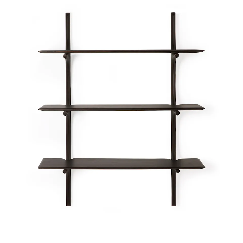 PI Wall Shelf Mahogany Dark Brown