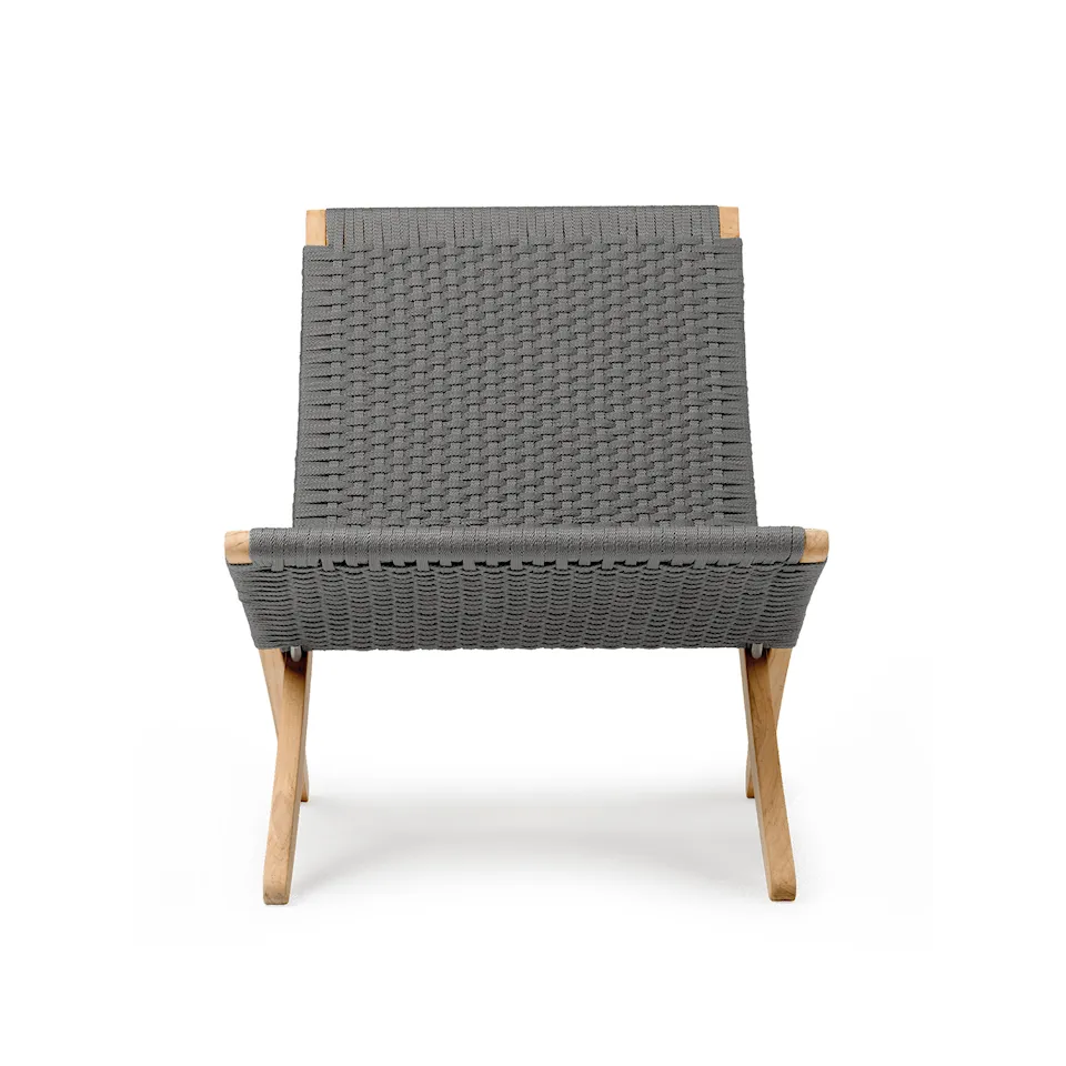 MG501 Outdoor Cuba Chair, Obehandlad Teak/Charcoal 1402