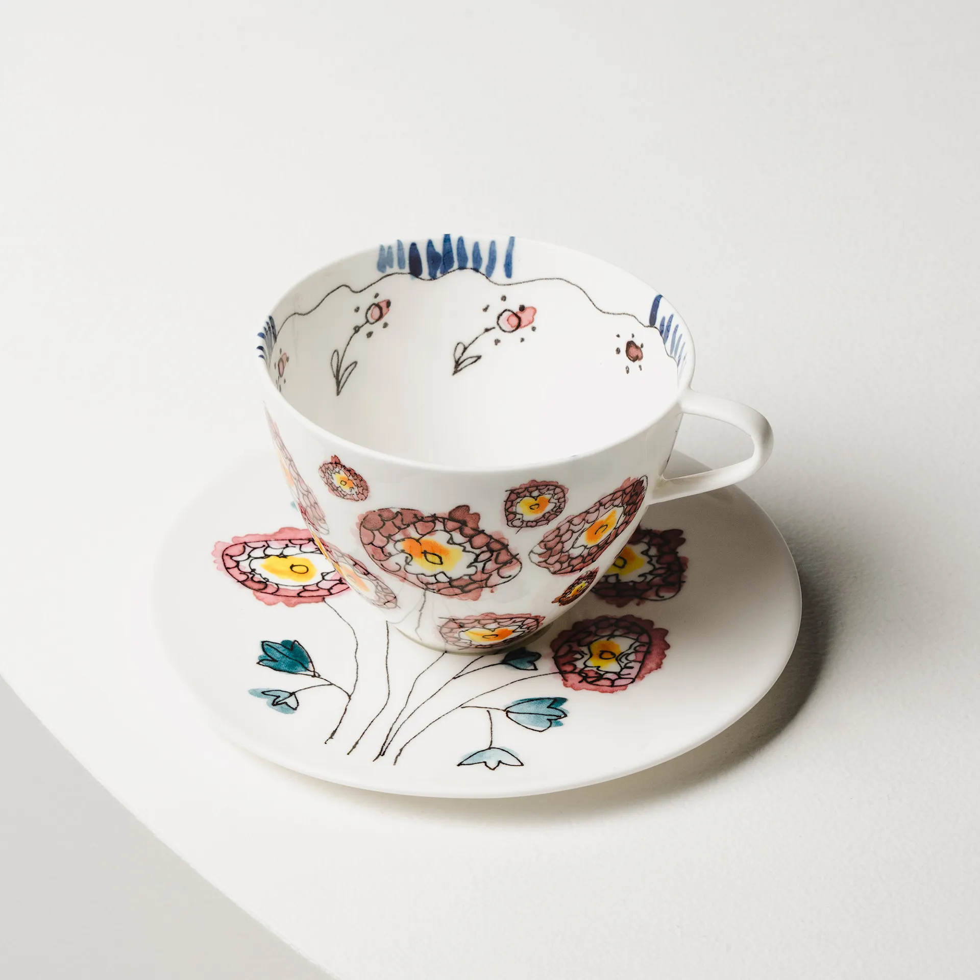 Cappuccino Cup & Saucer Anemone Milk - Serax - NO GA