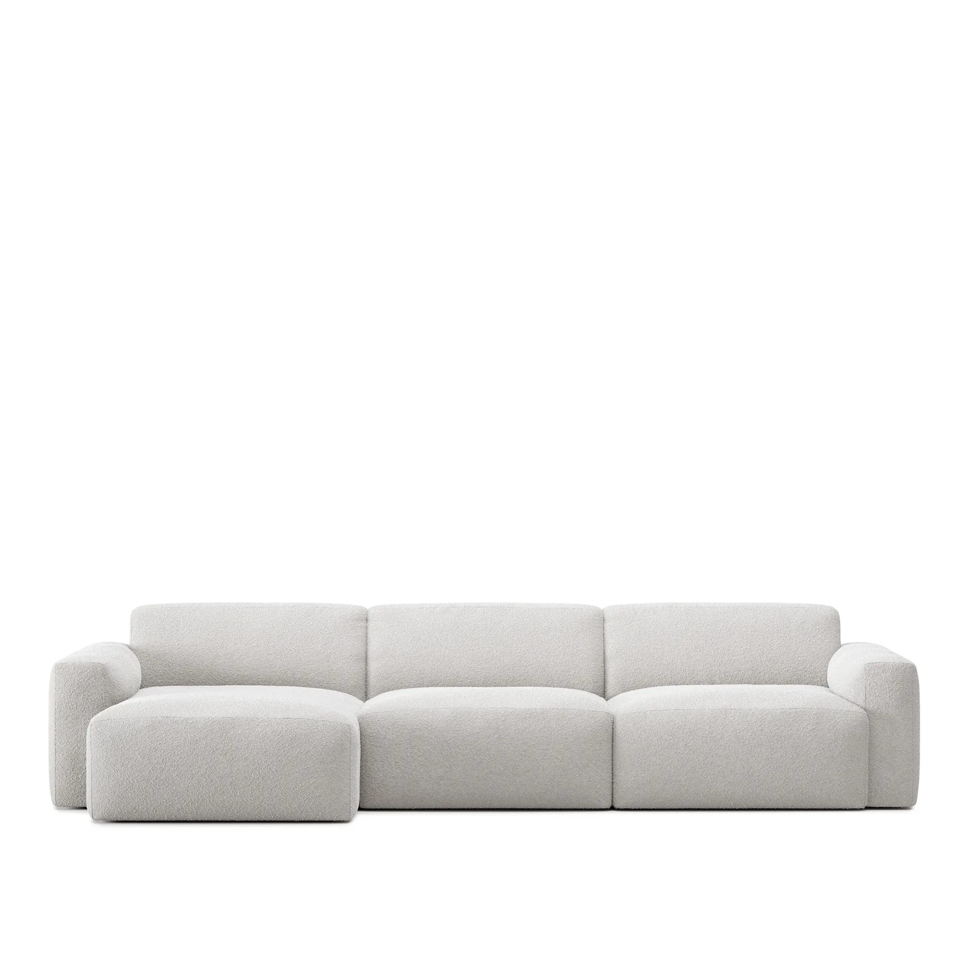 Brick 3-Seater Chaise Lounge Left - NO GA - NO GA