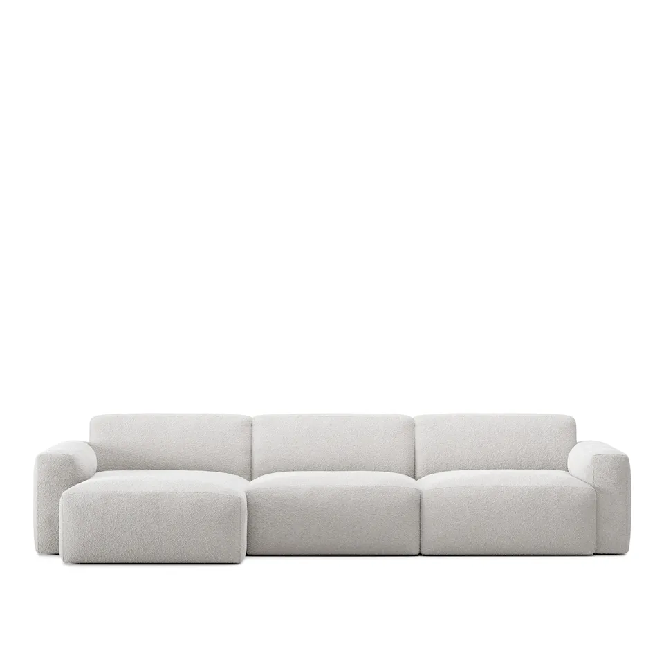 Brick 3-Seater Chaise Lounge Left