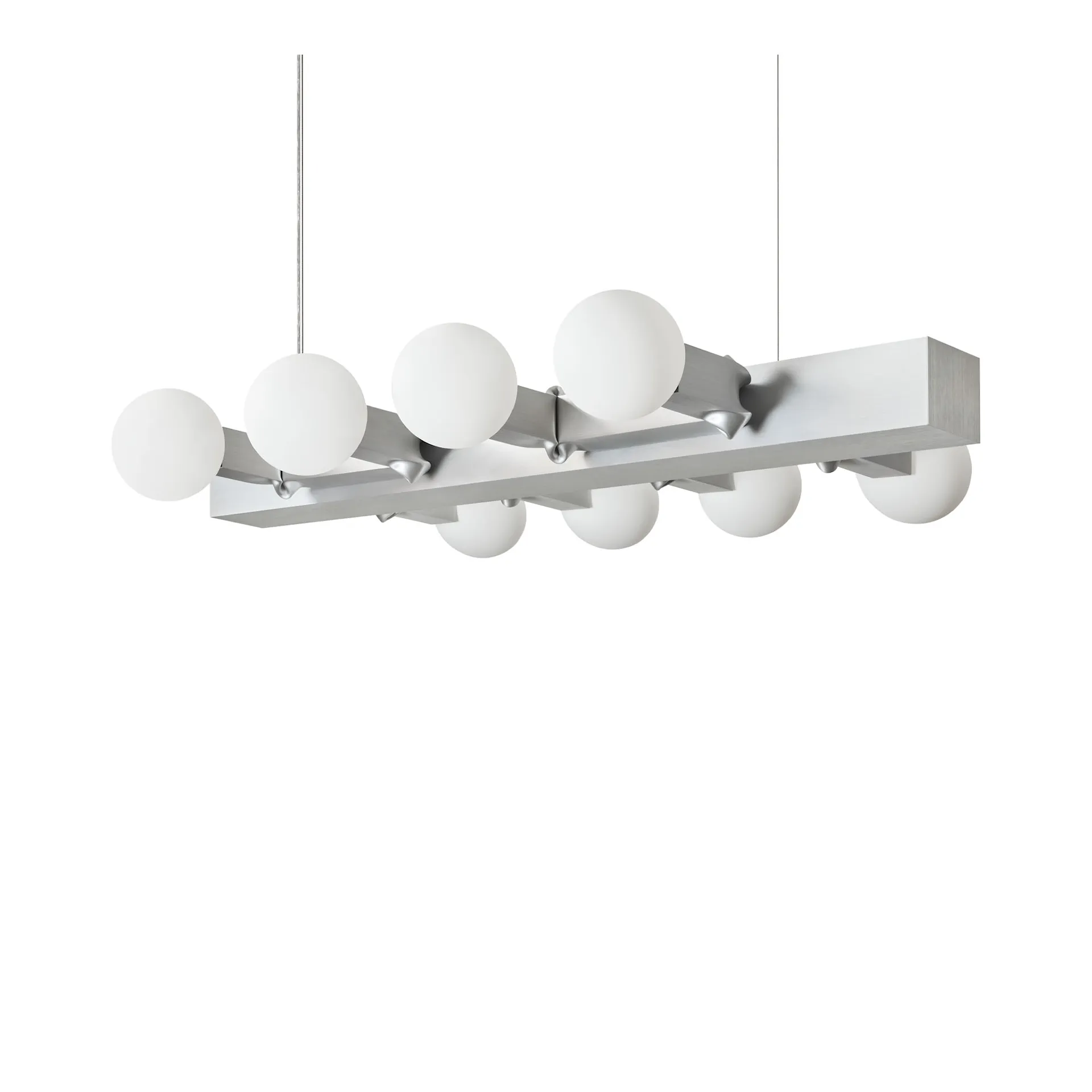 Knuckle Linear Chandelier - Brushed Aluminum - Hem - NO GA