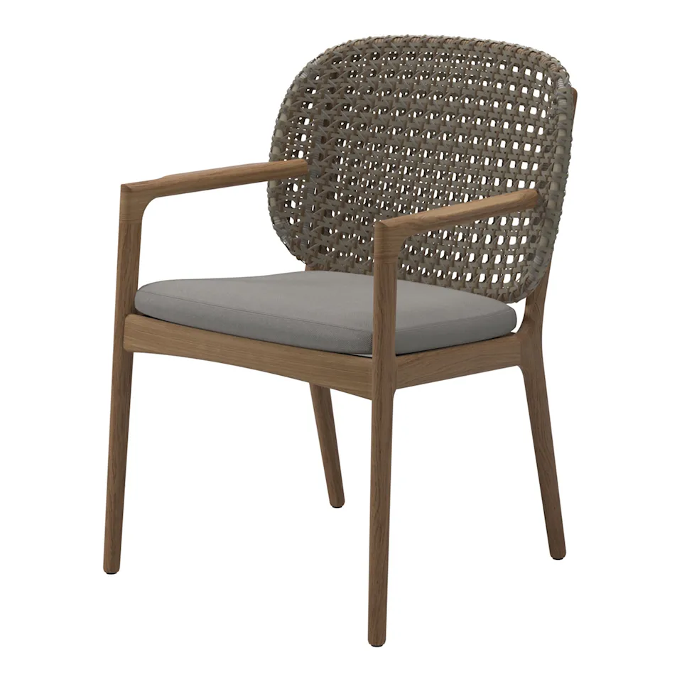 Kay Dining Chair with Arms Harvest/ Canvas Grey