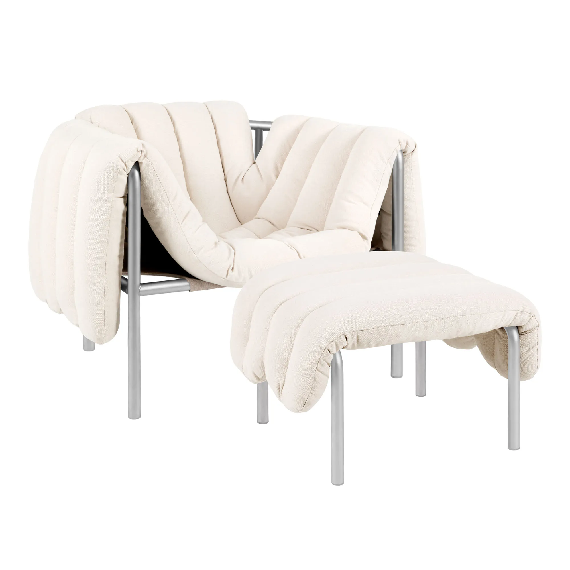 Puffy Lounge Chair + Ottoman - 1
