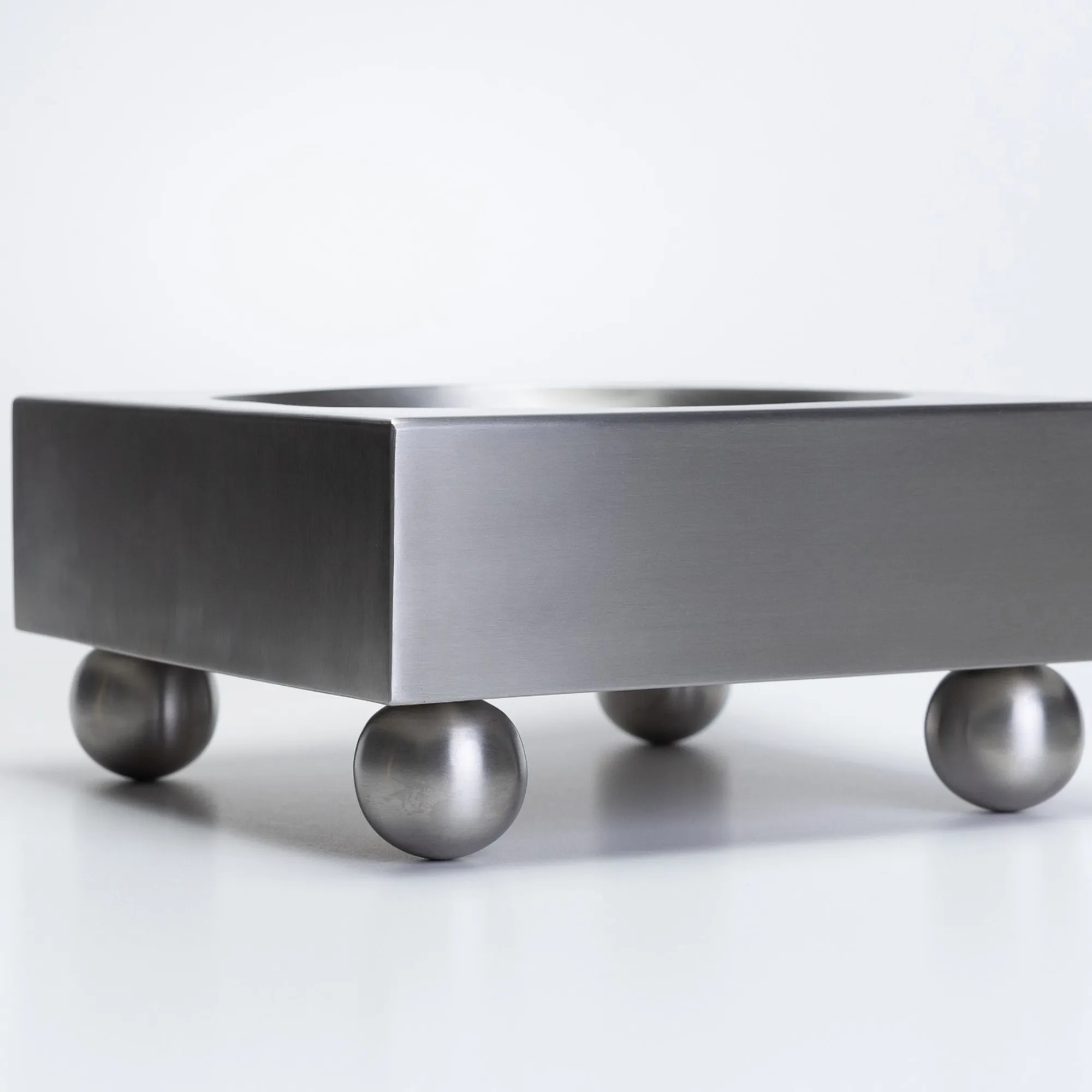 Brushed Stainless Steel Tray prydnadsskål - 5