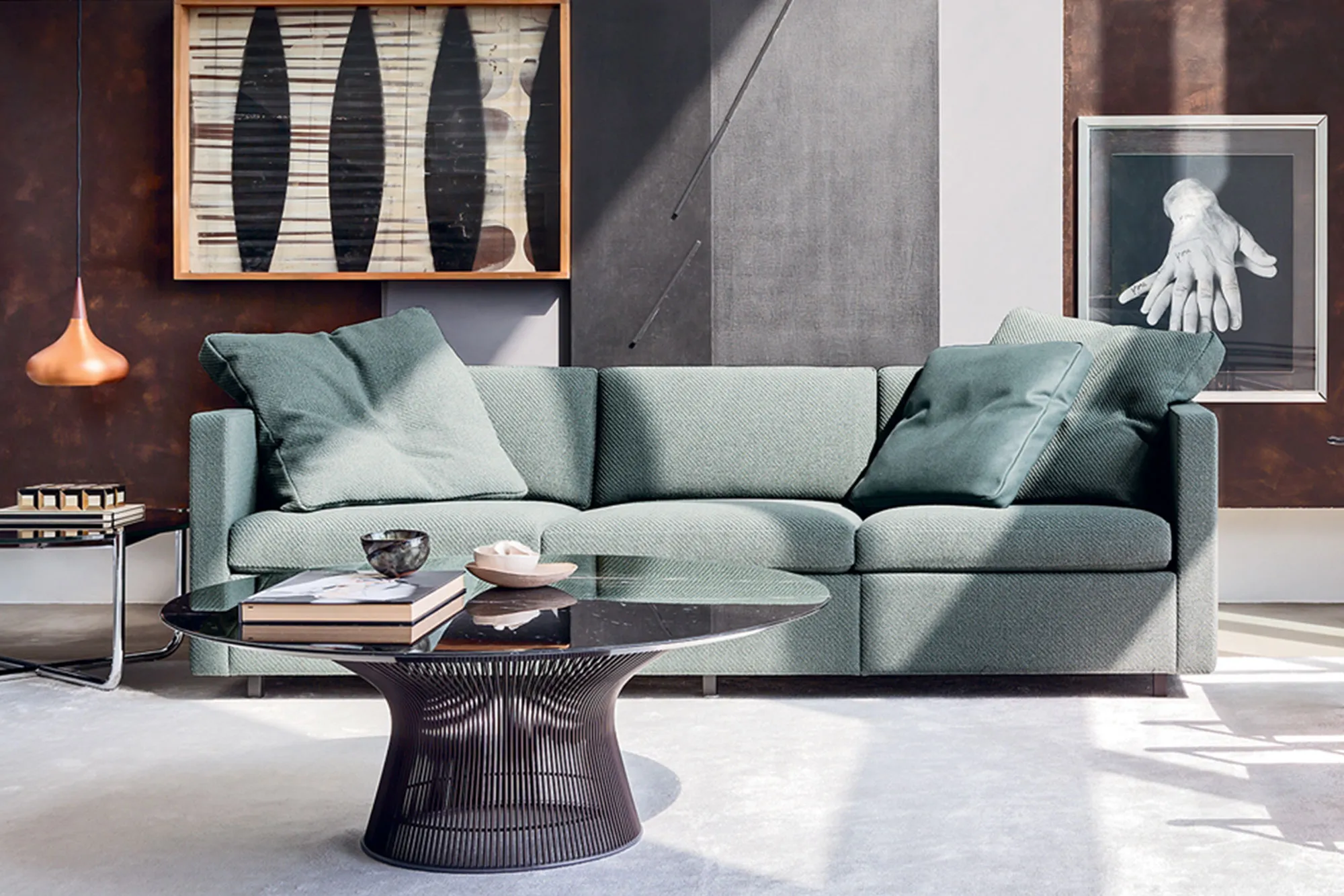 Platner soffbord Ø 92 cm Brons Metallic - 2