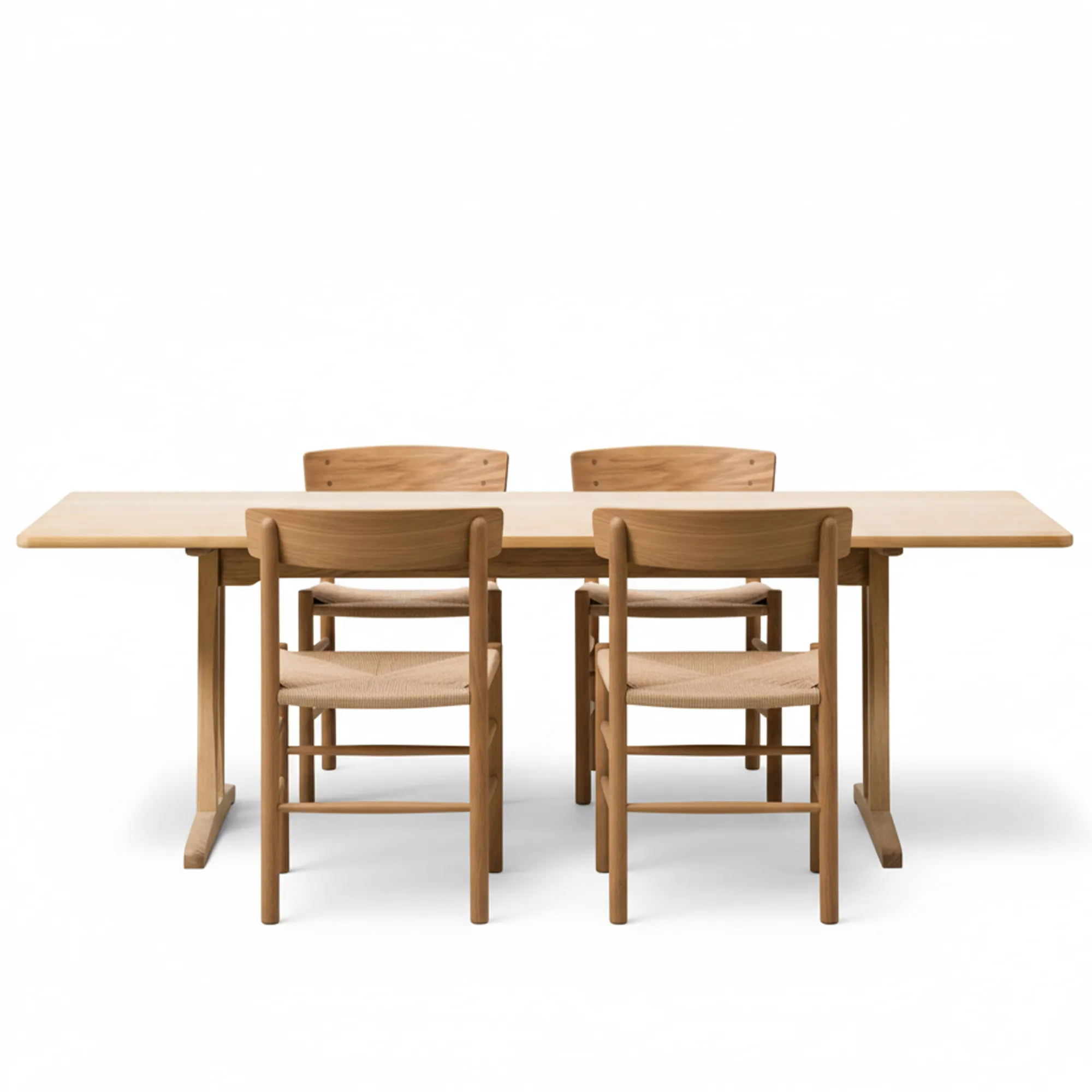 Mogensen C18 matbord & Mogensen J39 matstol 4 st – oljad ek - 1