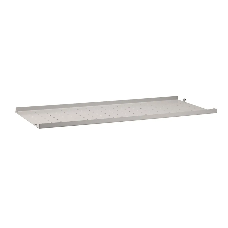 Metallhyllplan låg kant 78 x 30 cm beige