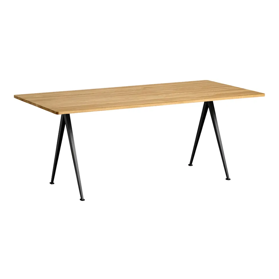 Pyramid Table 02 190x85 cm Svart/Klarlackad Ek