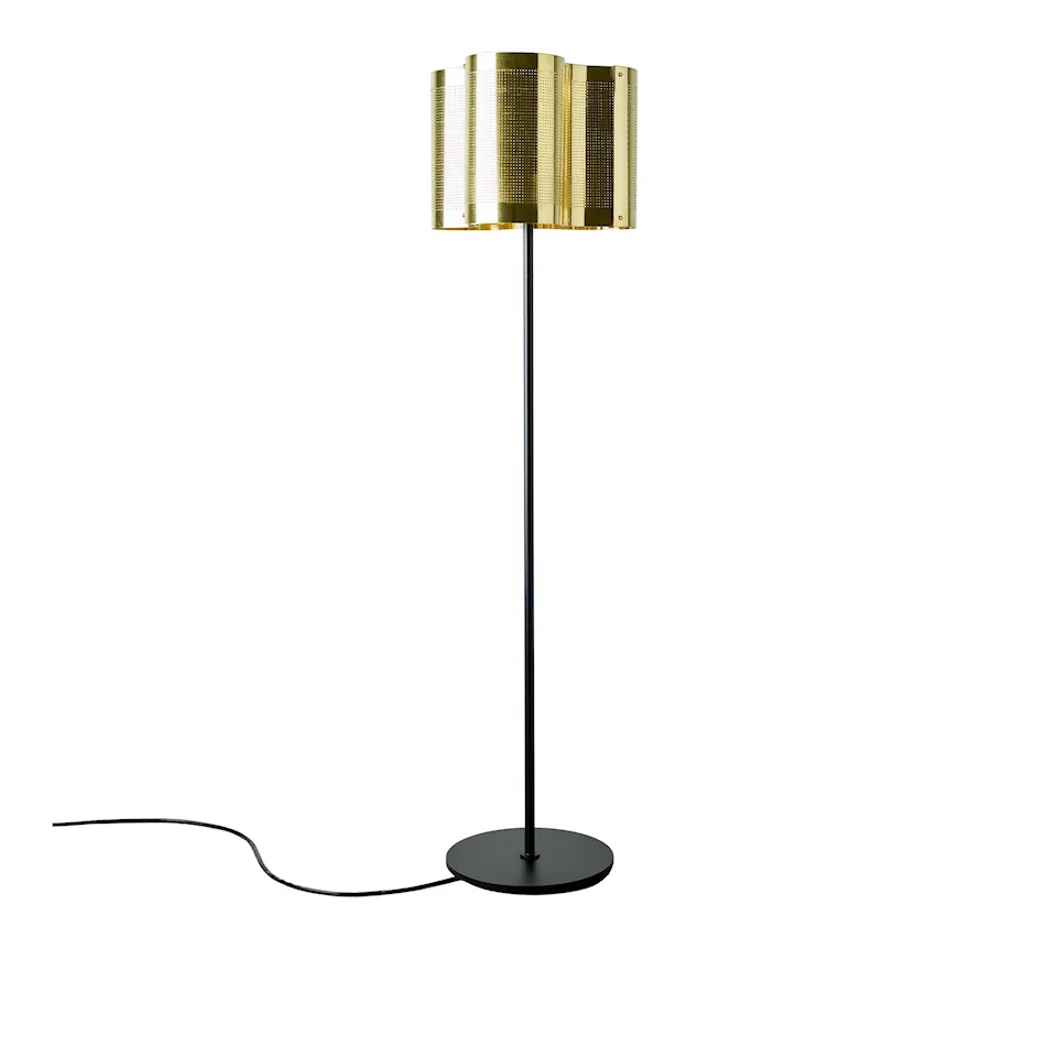 Snäcka golvlampa koppar