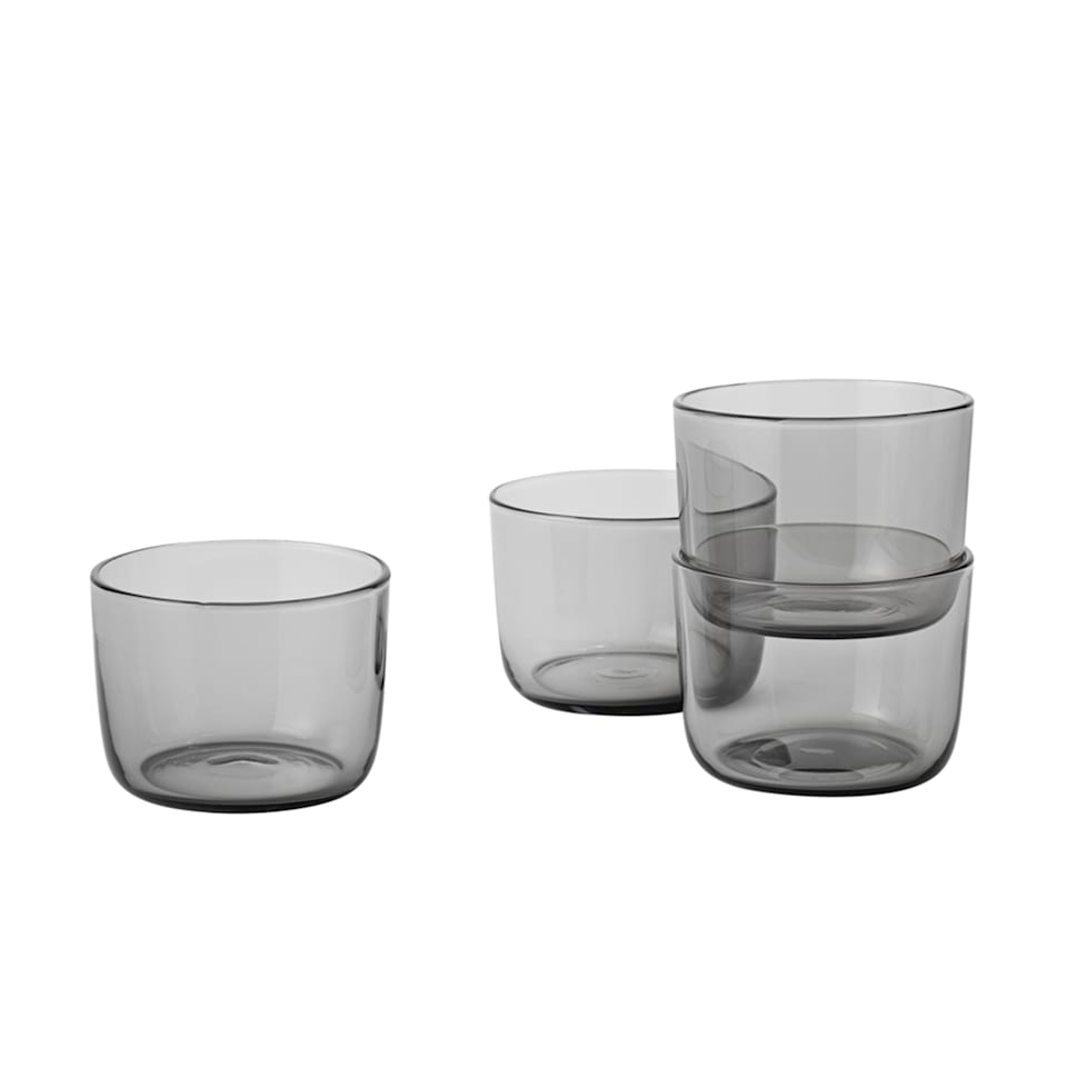 Corky Drinking Glasses Low  Gray
